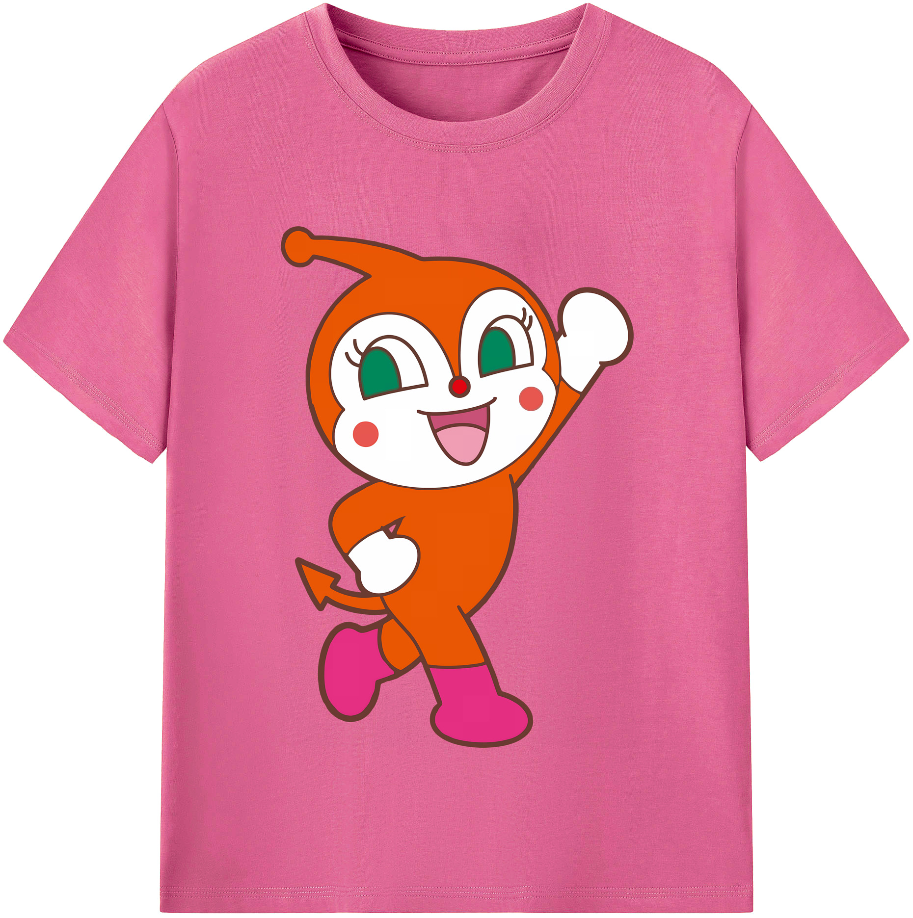 （画像用） アンパンマン Anpanman レディースカジュアルプリントTシャツ（綿100％）