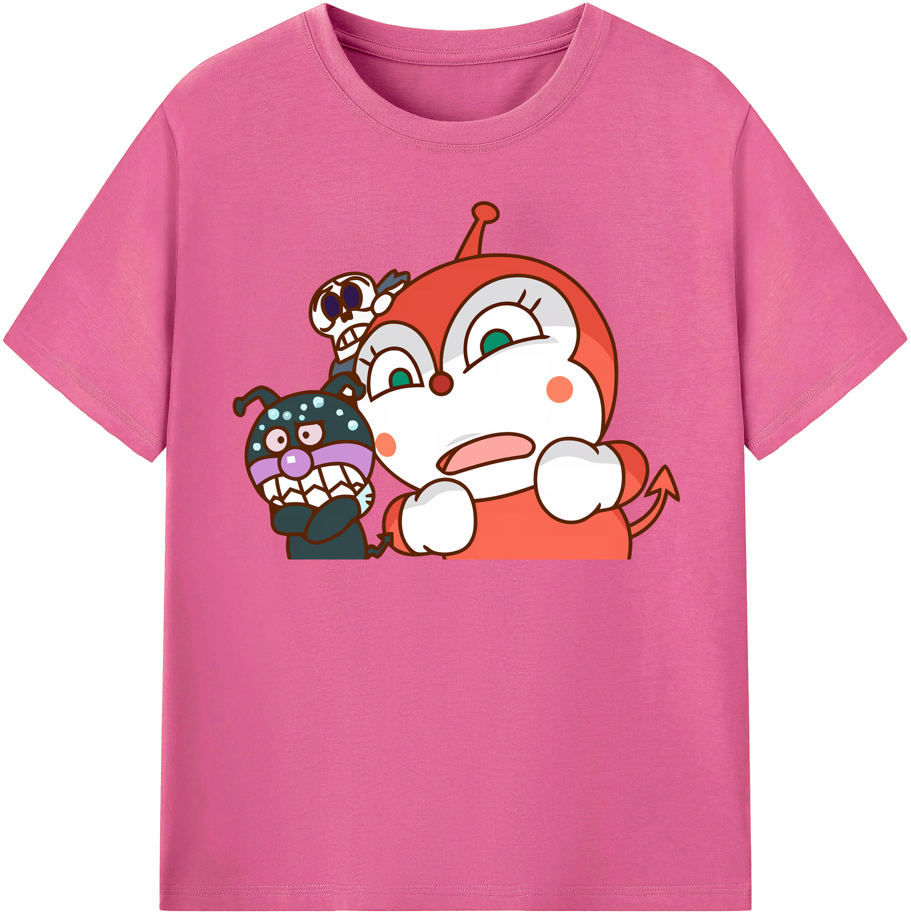 （画像用） アンパンマン Anpanman レディースカジュアルプリントTシャツ（綿100％）