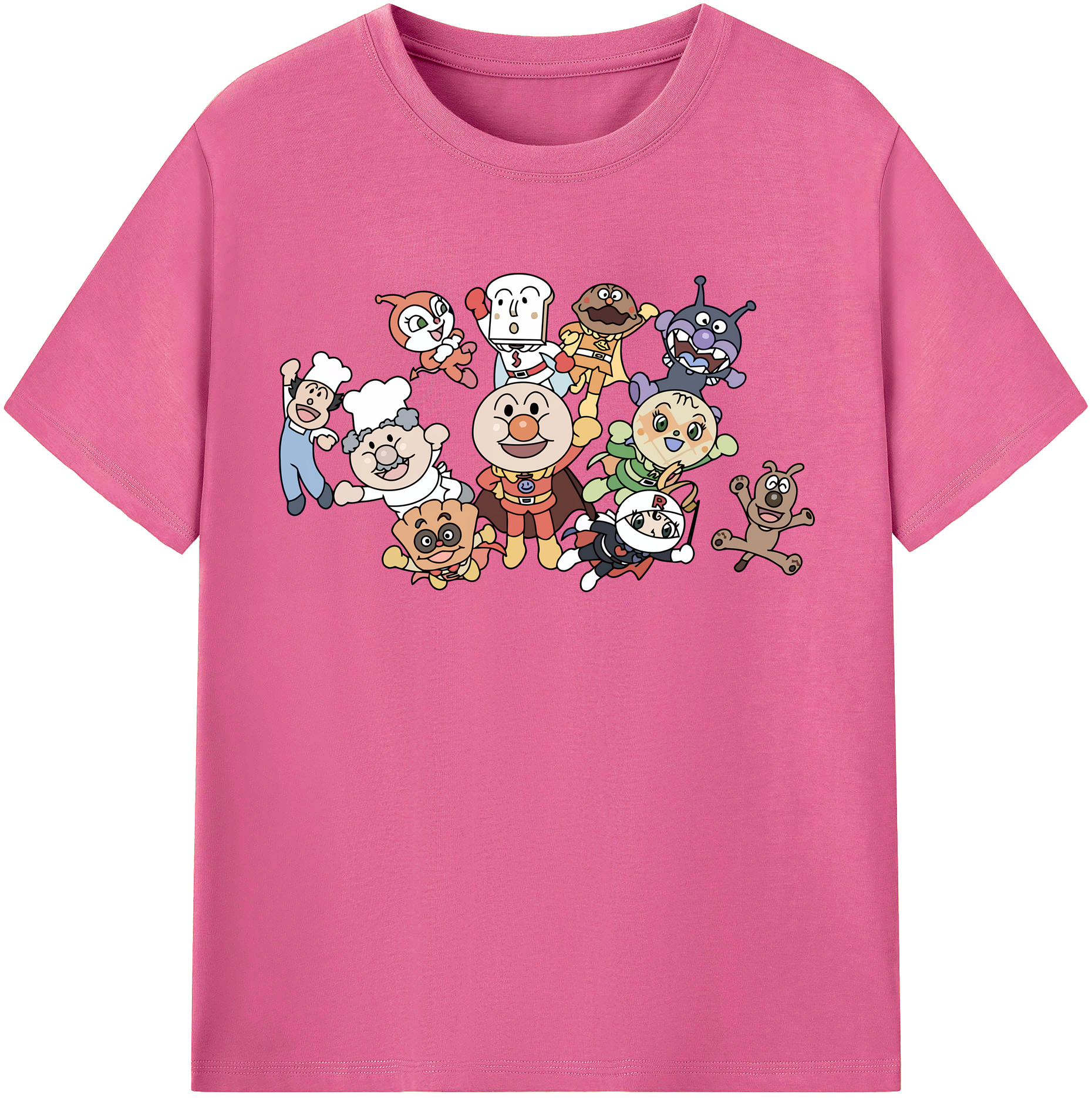 （画像用） アンパンマン Anpanman レディースカジュアルプリントTシャツ（綿100％）