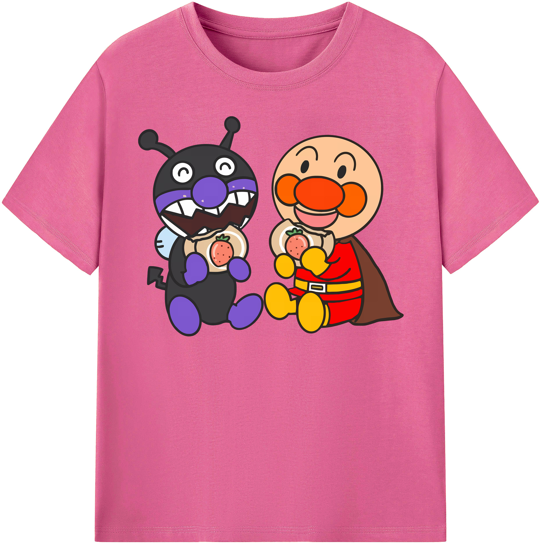 （画像用） アンパンマン Anpanman レディースカジュアルプリントTシャツ（綿100％）