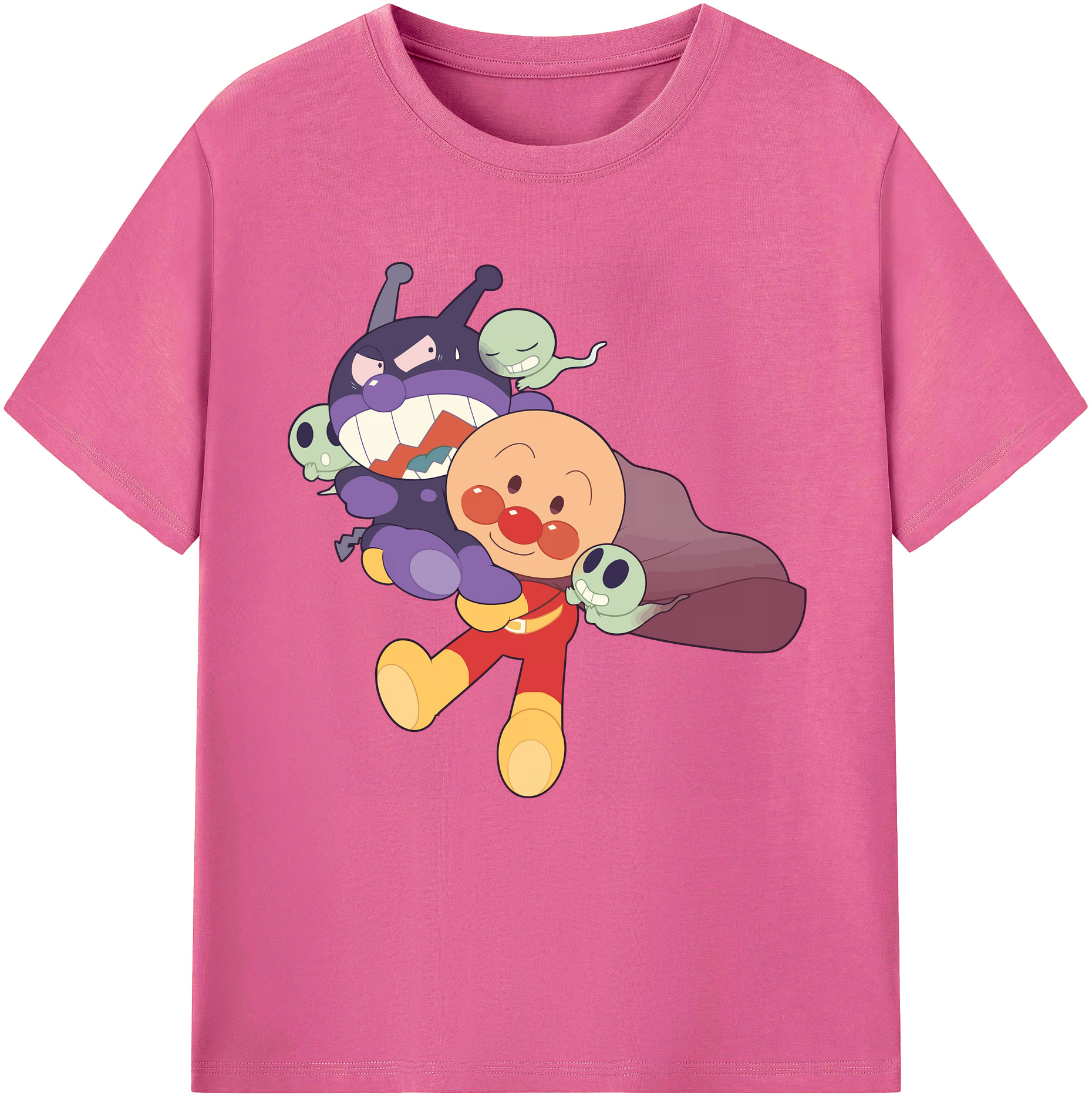 （画像用） アンパンマン Anpanman レディースカジュアルプリントTシャツ（綿100％）