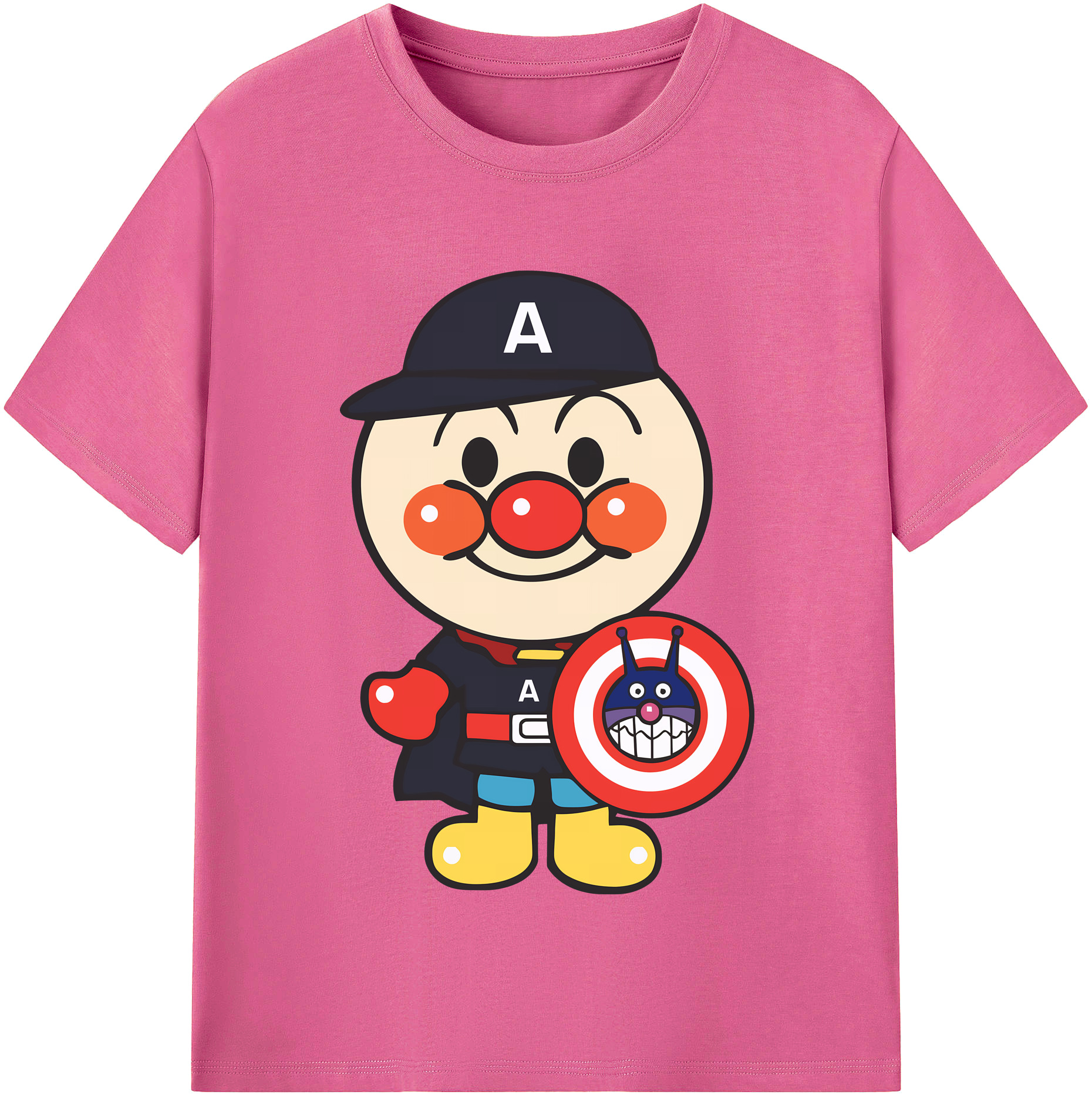 （画像用） アンパンマン Anpanman レディースカジュアルプリントTシャツ（綿100％）