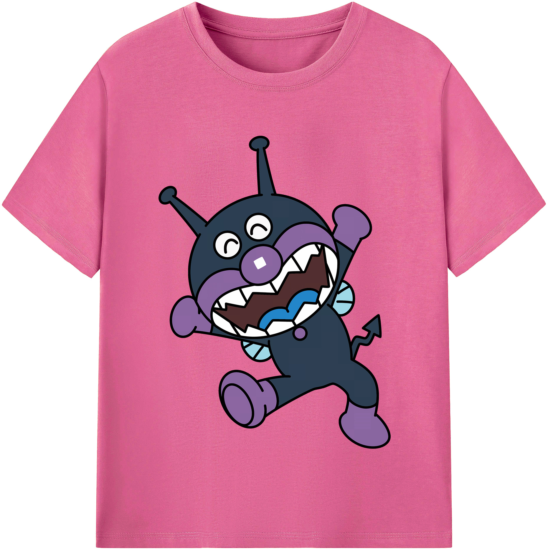 （画像用） アンパンマン Anpanman レディースカジュアルプリントTシャツ（綿100％）