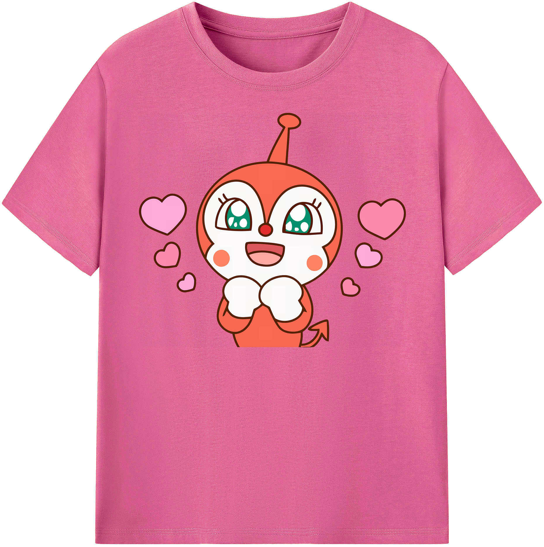 （画像用） アンパンマン Anpanman レディースカジュアルプリントTシャツ（綿100％）
