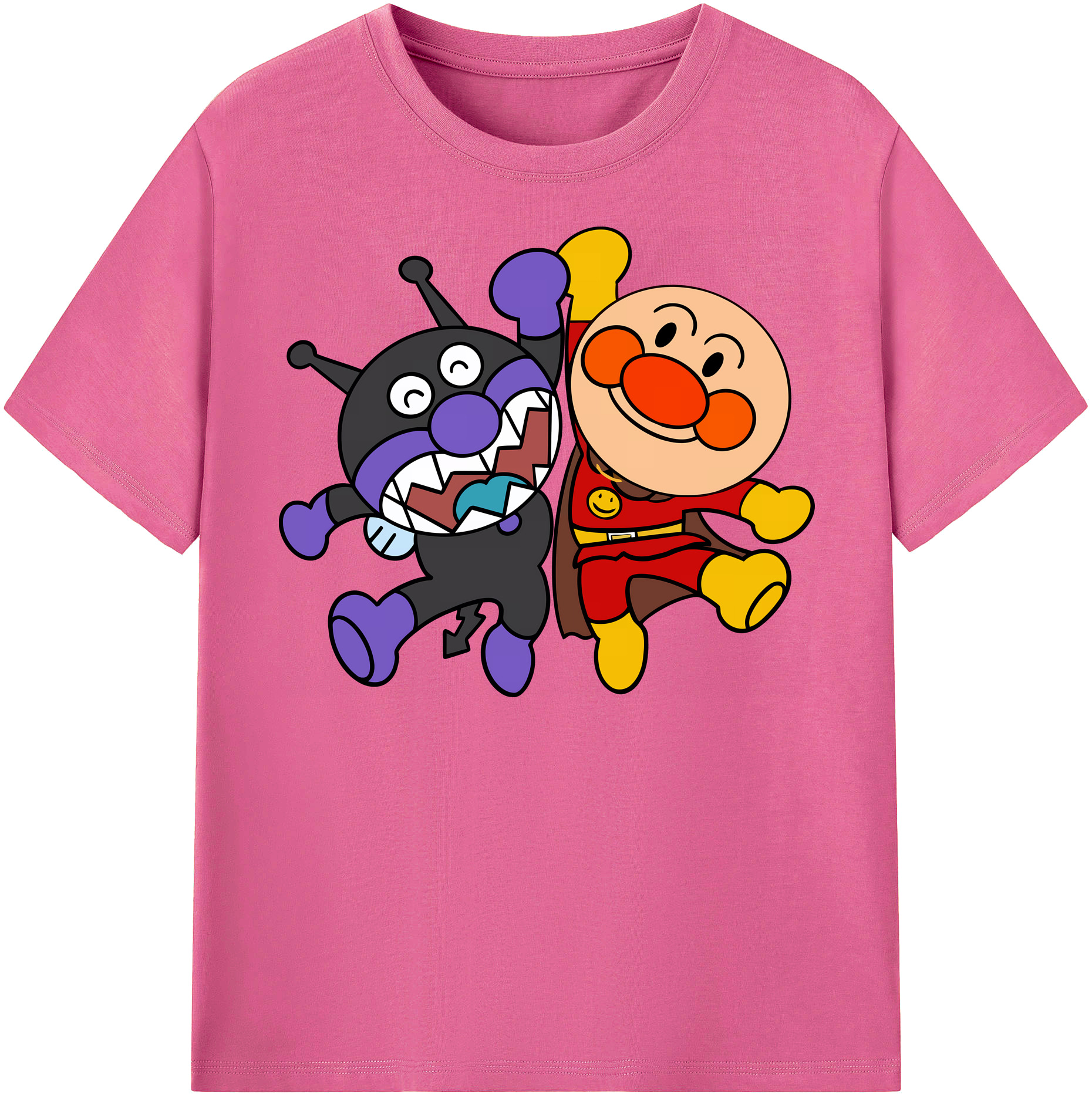 （画像用） アンパンマン Anpanman レディースカジュアルプリントTシャツ（綿100％）