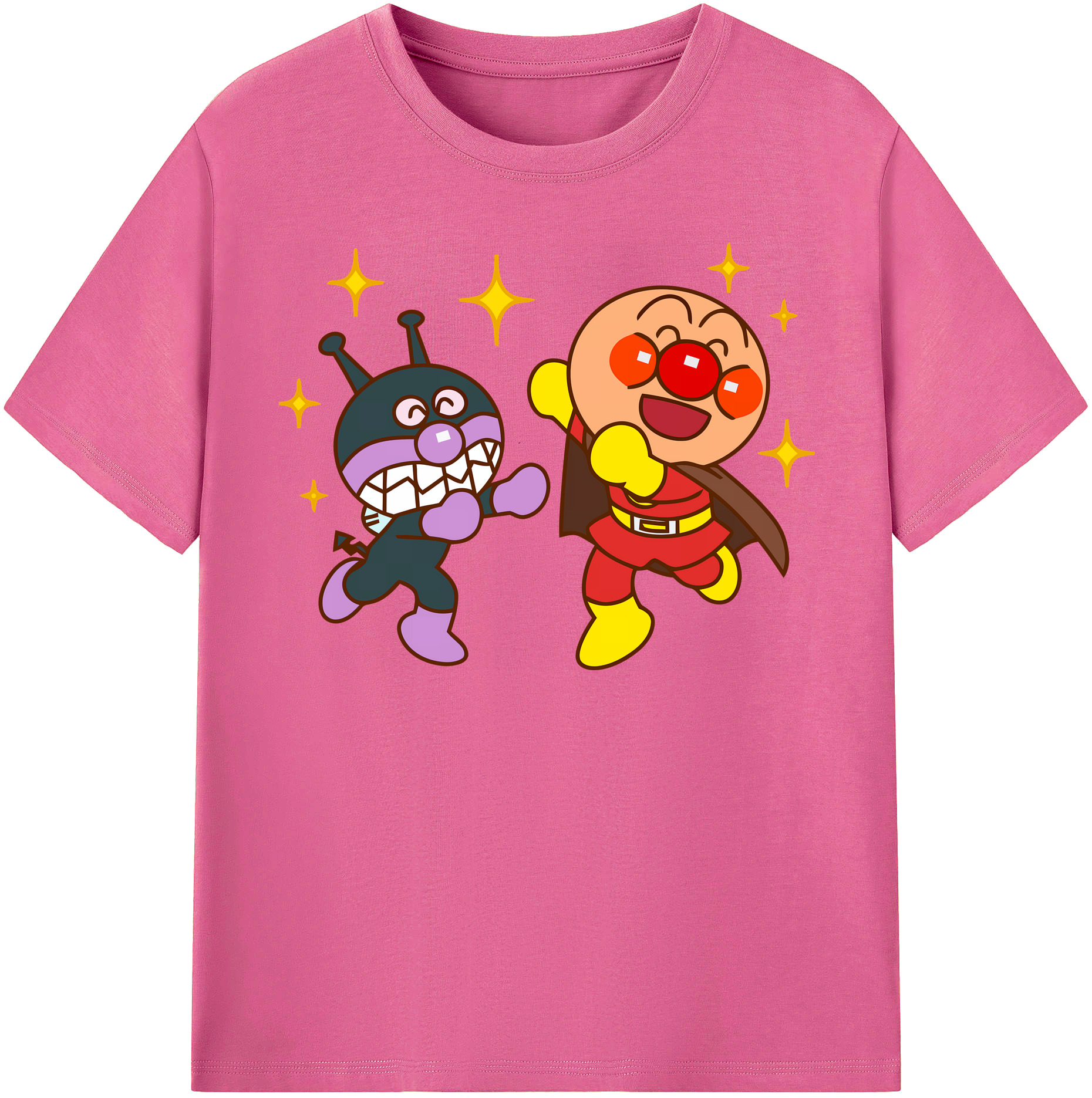 （画像用） アンパンマン Anpanman レディースカジュアルプリントTシャツ（綿100％）