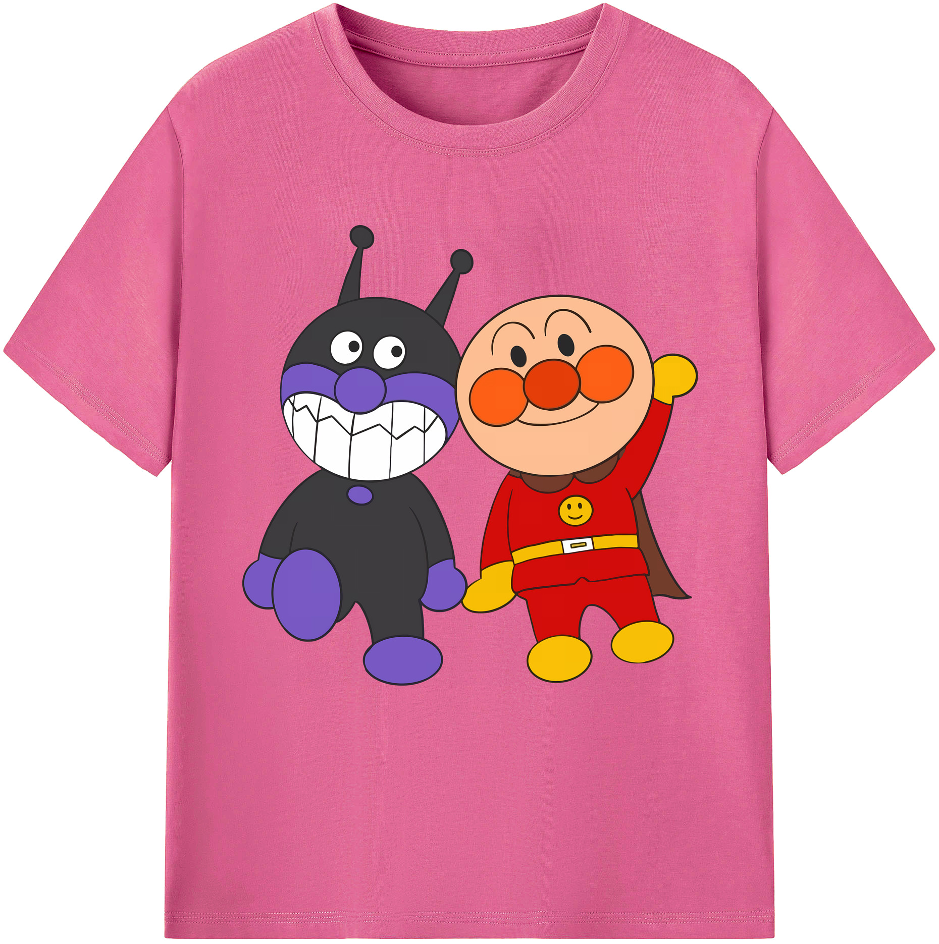 （画像用） アンパンマン Anpanman レディースカジュアルプリントTシャツ（綿100％）
