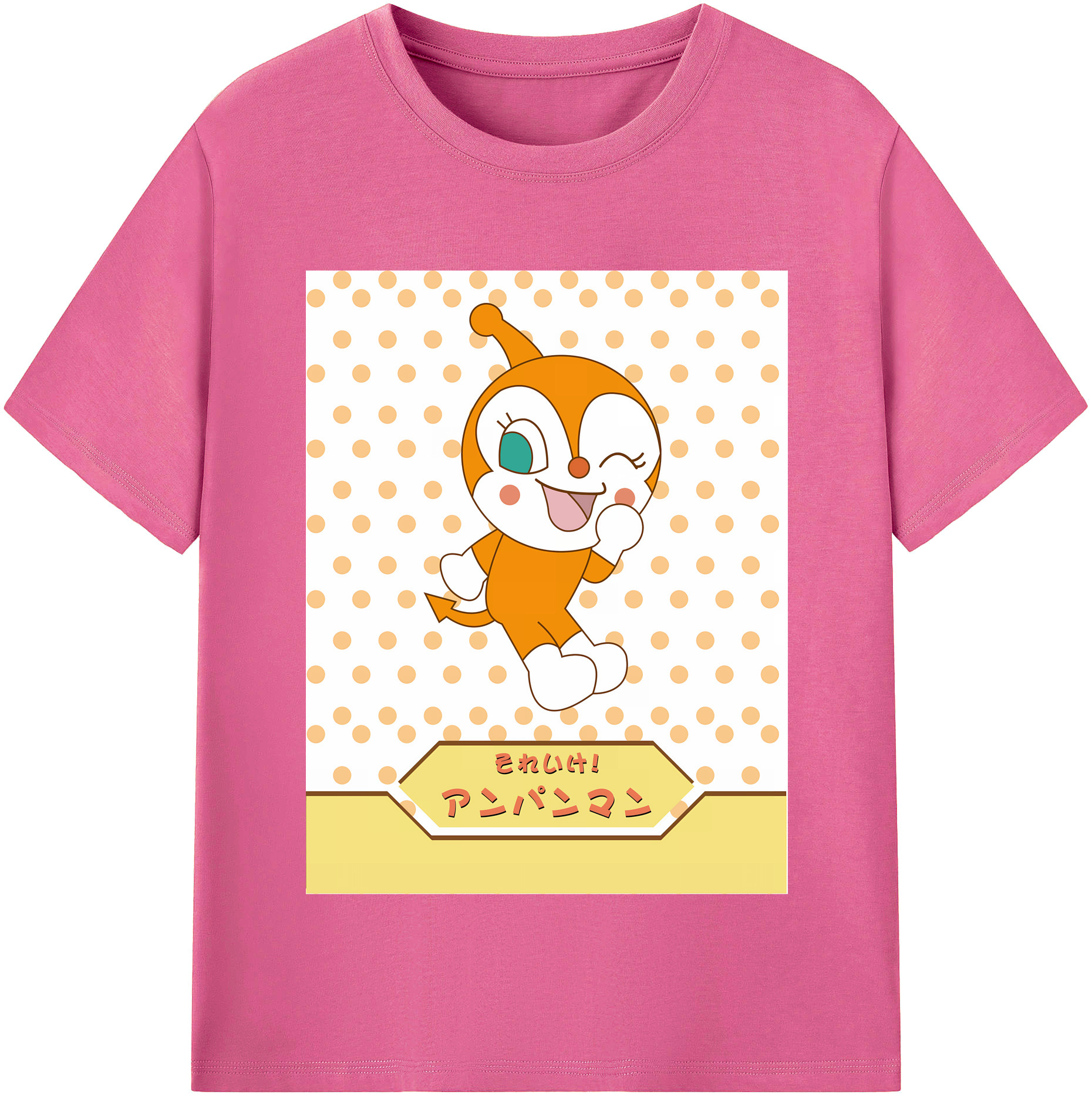 （画像用） アンパンマン Anpanman レディースカジュアルプリントTシャツ（綿100％）