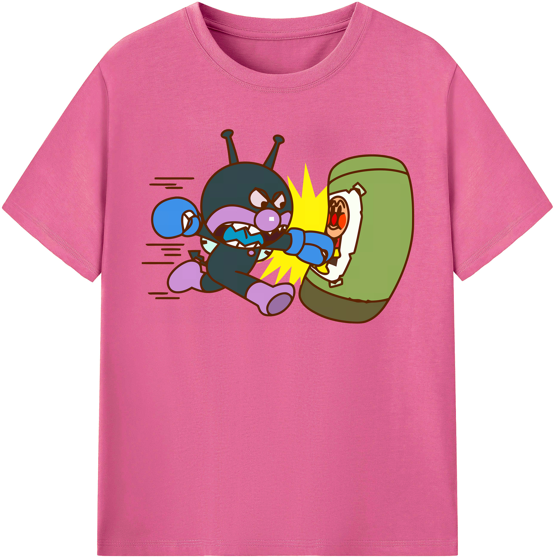 （画像用） アンパンマン Anpanman レディースカジュアルプリントTシャツ（綿100％）