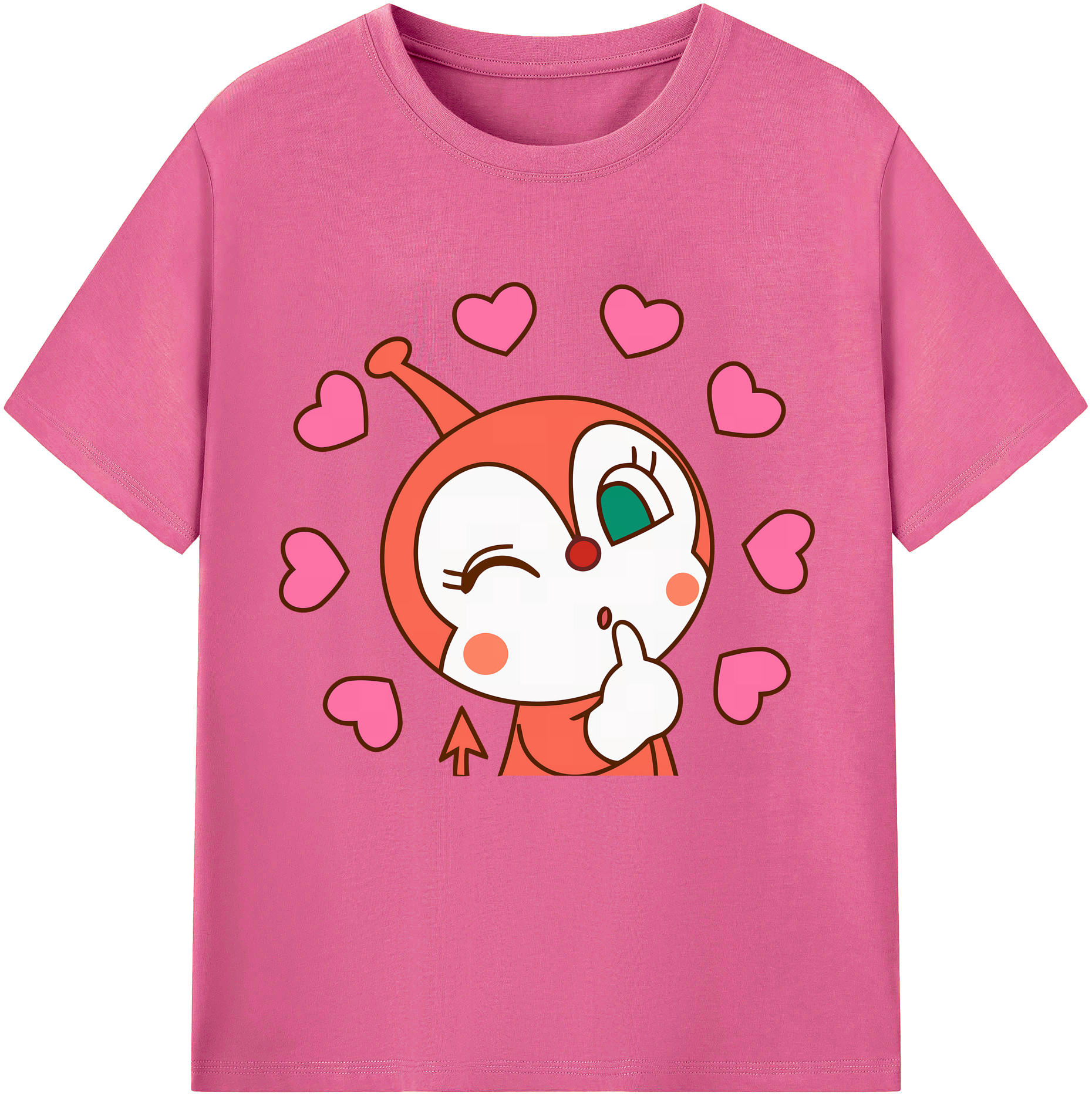 （画像用） アンパンマン Anpanman レディースカジュアルプリントTシャツ（綿100％）