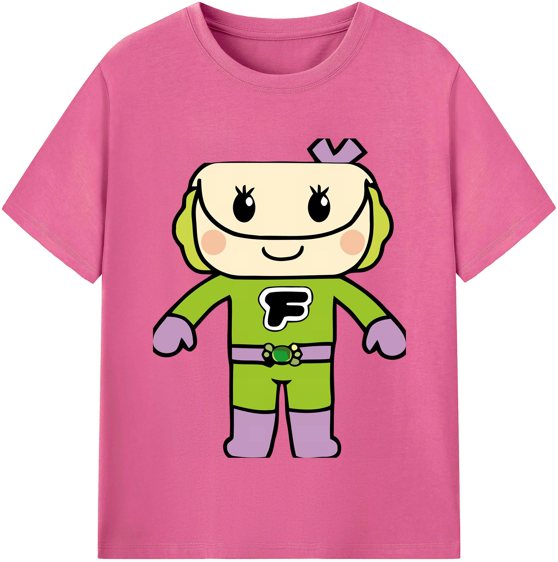 （画像用） アンパンマン Anpanman レディースカジュアルプリントTシャツ（綿100％）
