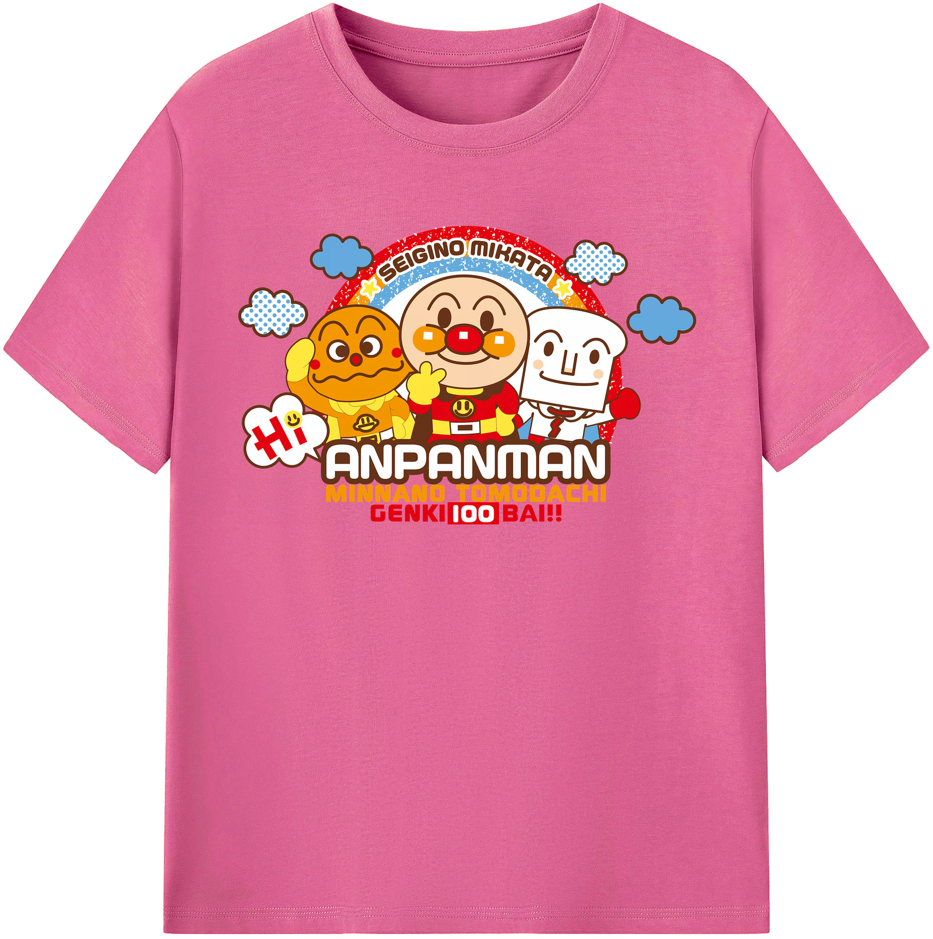 （画像用） アンパンマン Anpanman レディースカジュアルプリントTシャツ（綿100％）