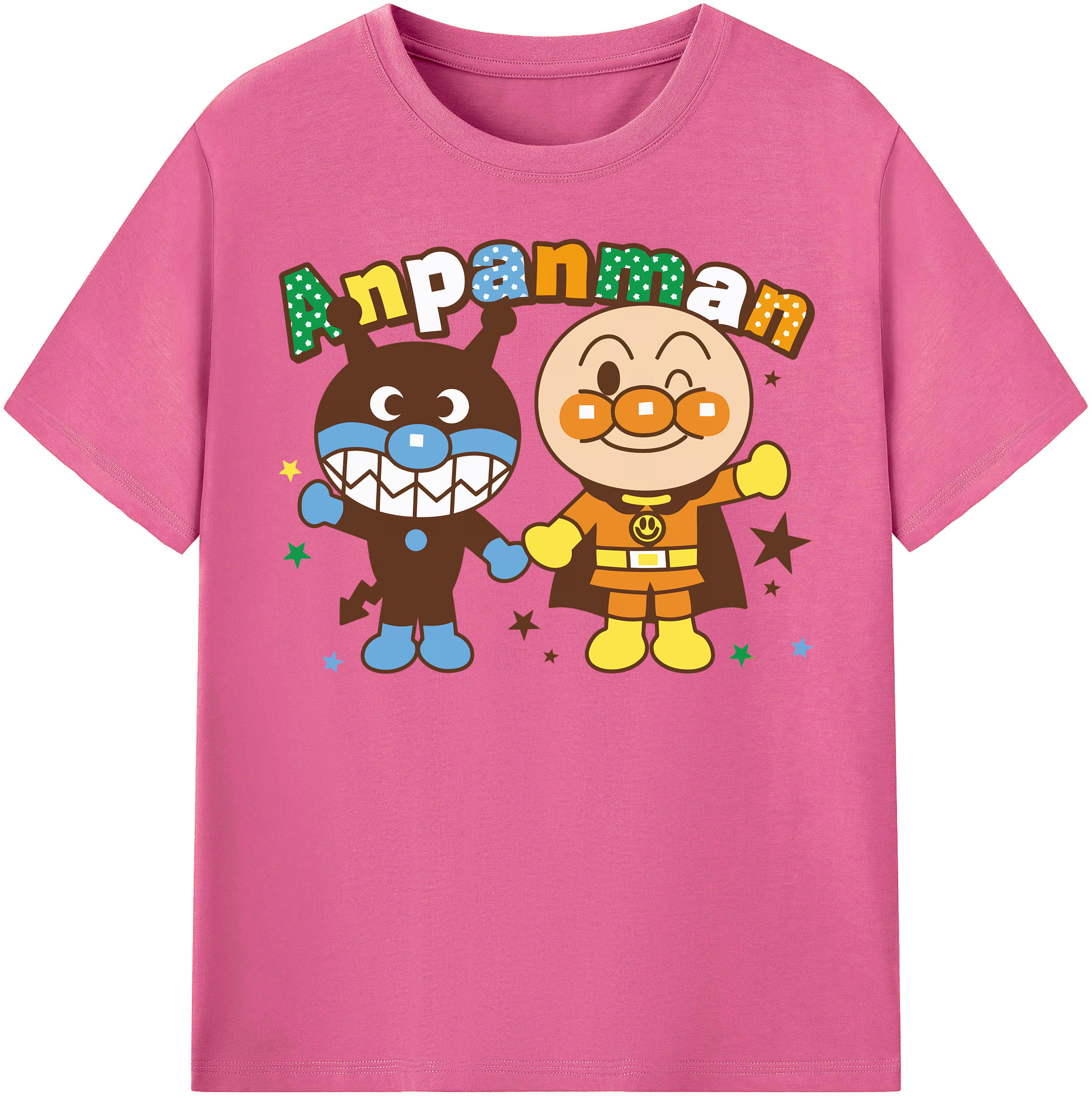 （画像用） アンパンマン Anpanman レディースカジュアルプリントTシャツ（綿100％）