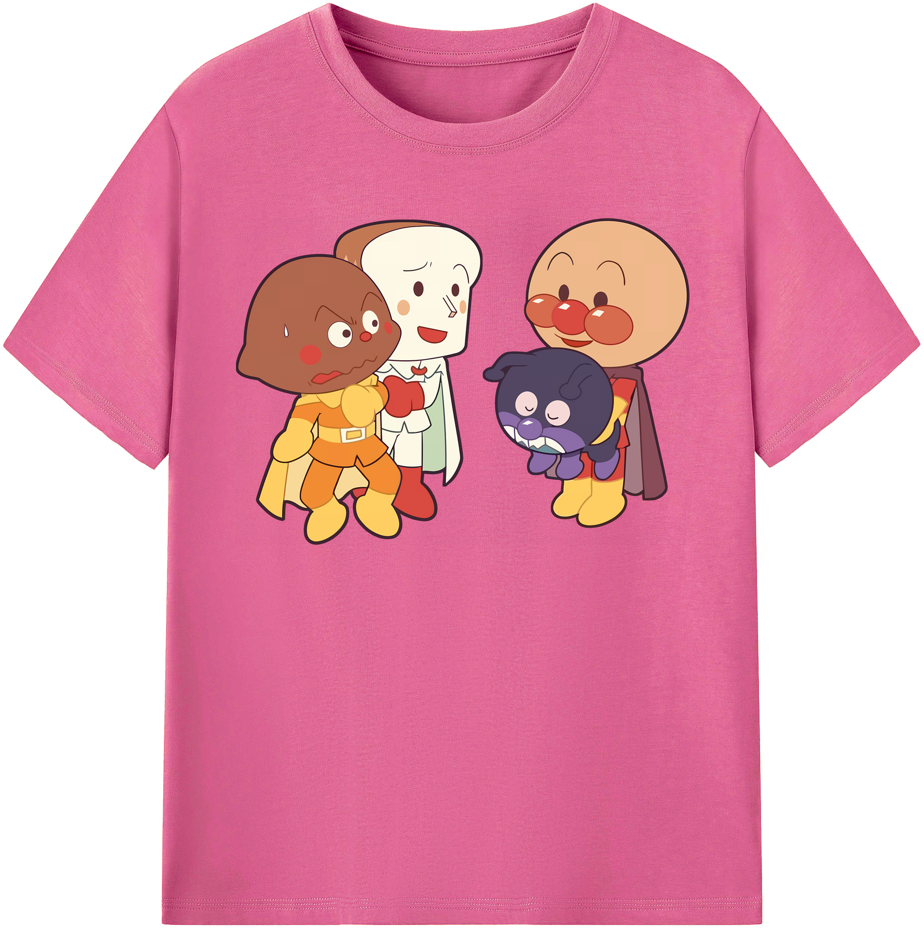 （画像用） アンパンマン Anpanman レディースカジュアルプリントTシャツ（綿100％）