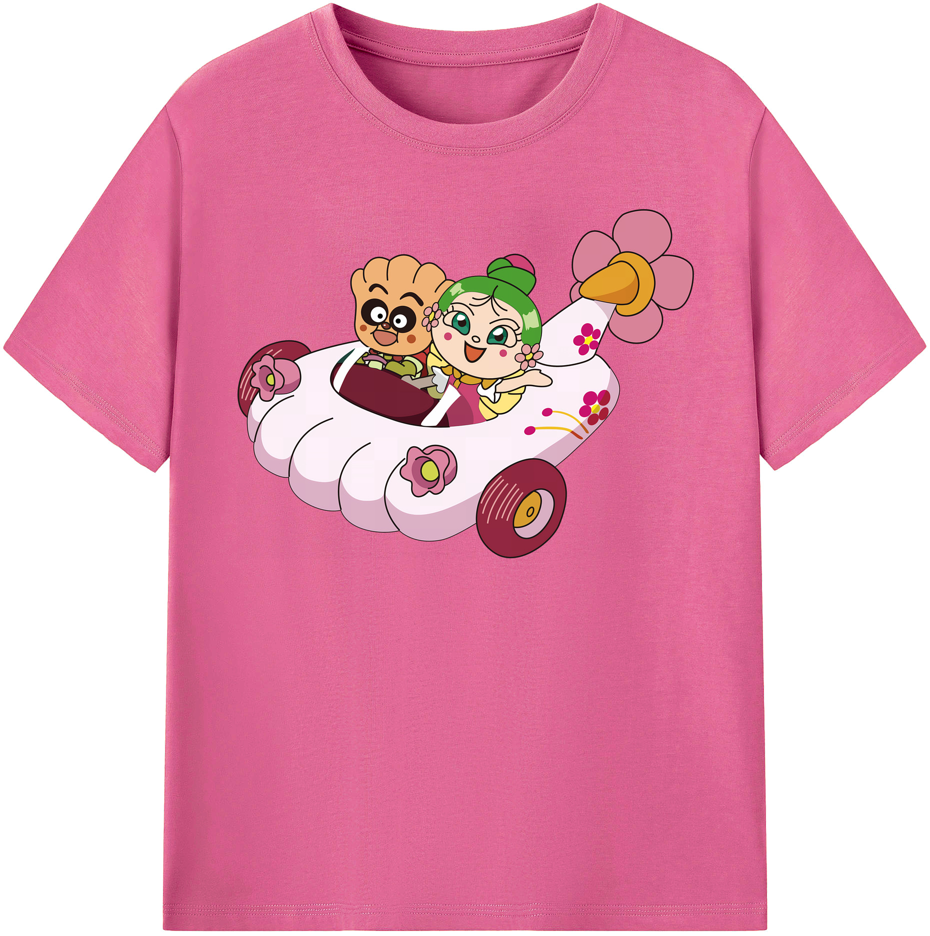 （画像用） アンパンマン Anpanman レディースカジュアルプリントTシャツ（綿100％）