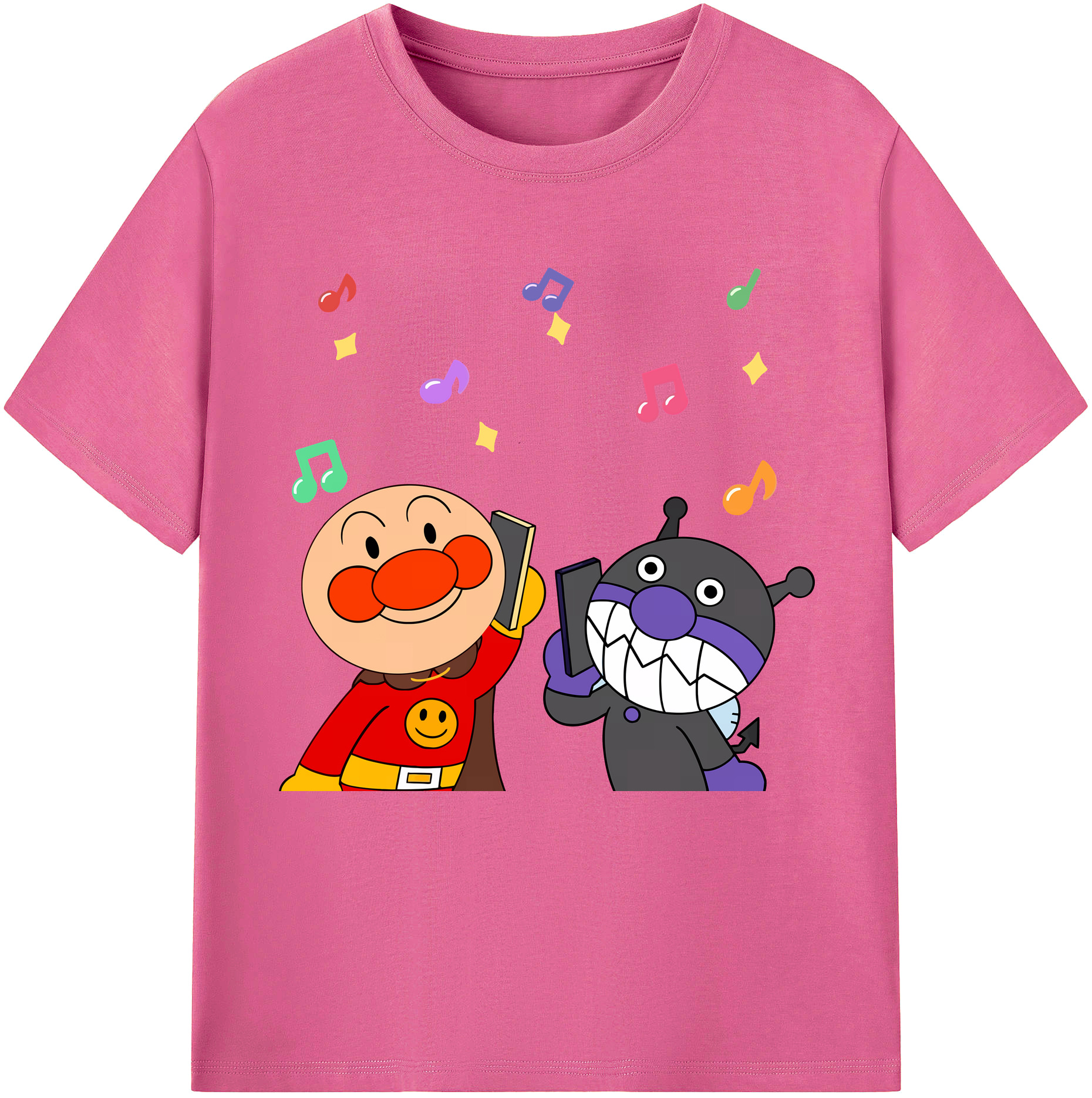 （画像用） アンパンマン Anpanman レディースカジュアルプリントTシャツ（綿100％）