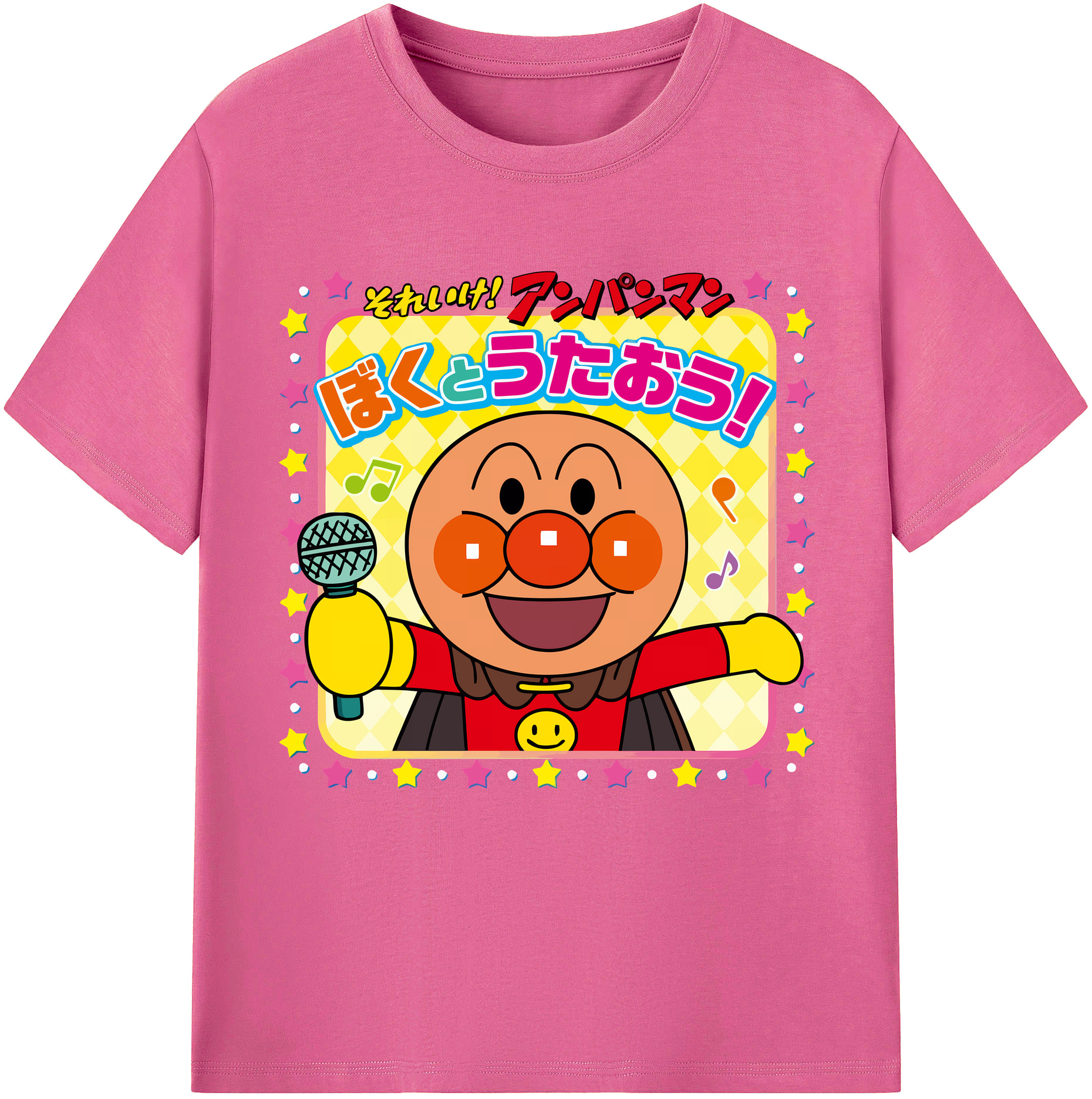（画像用） アンパンマン Anpanman レディースカジュアルプリントTシャツ（綿100％）