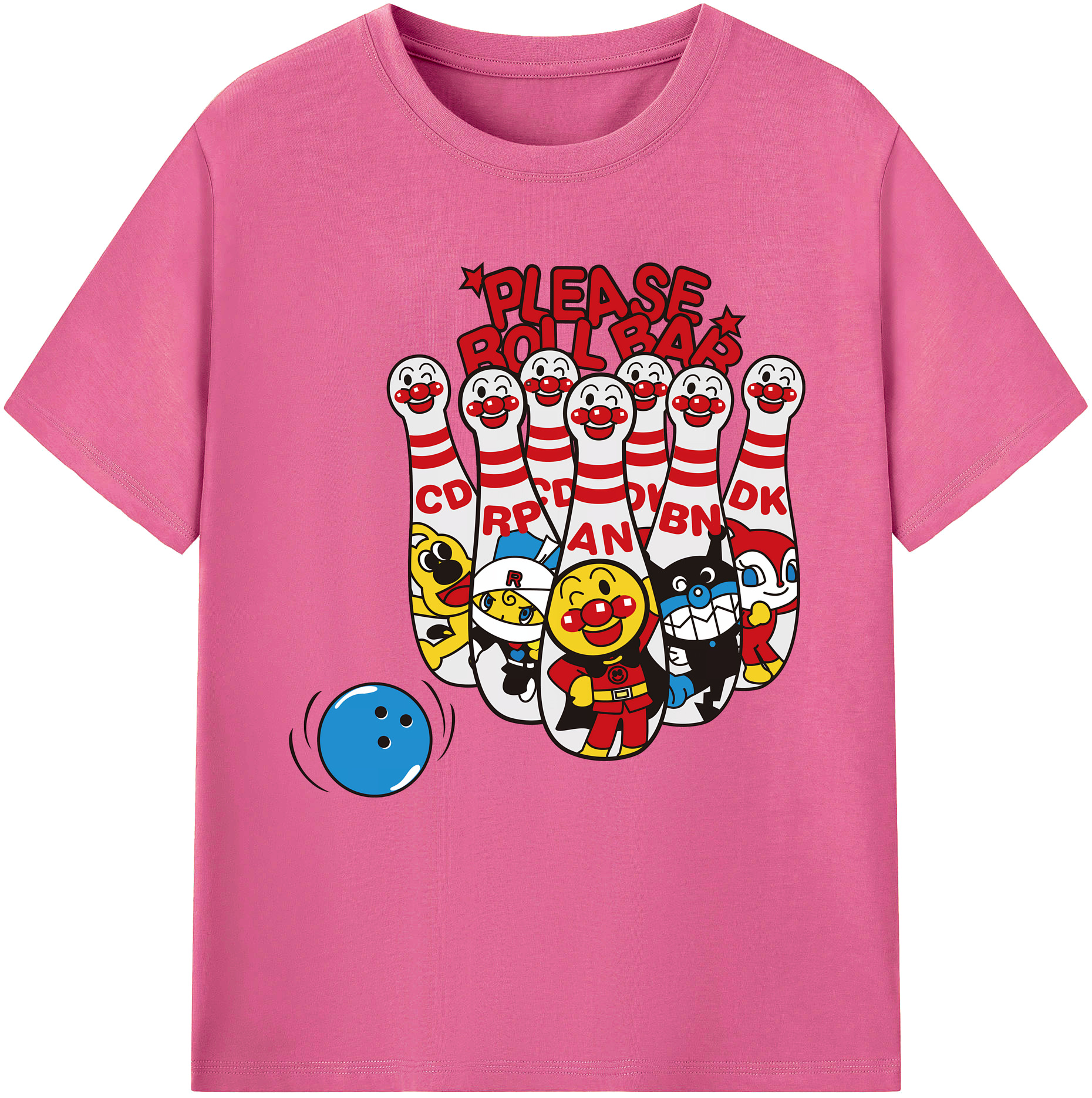 （画像用） アンパンマン Anpanman レディースカジュアルプリントTシャツ（綿100％）