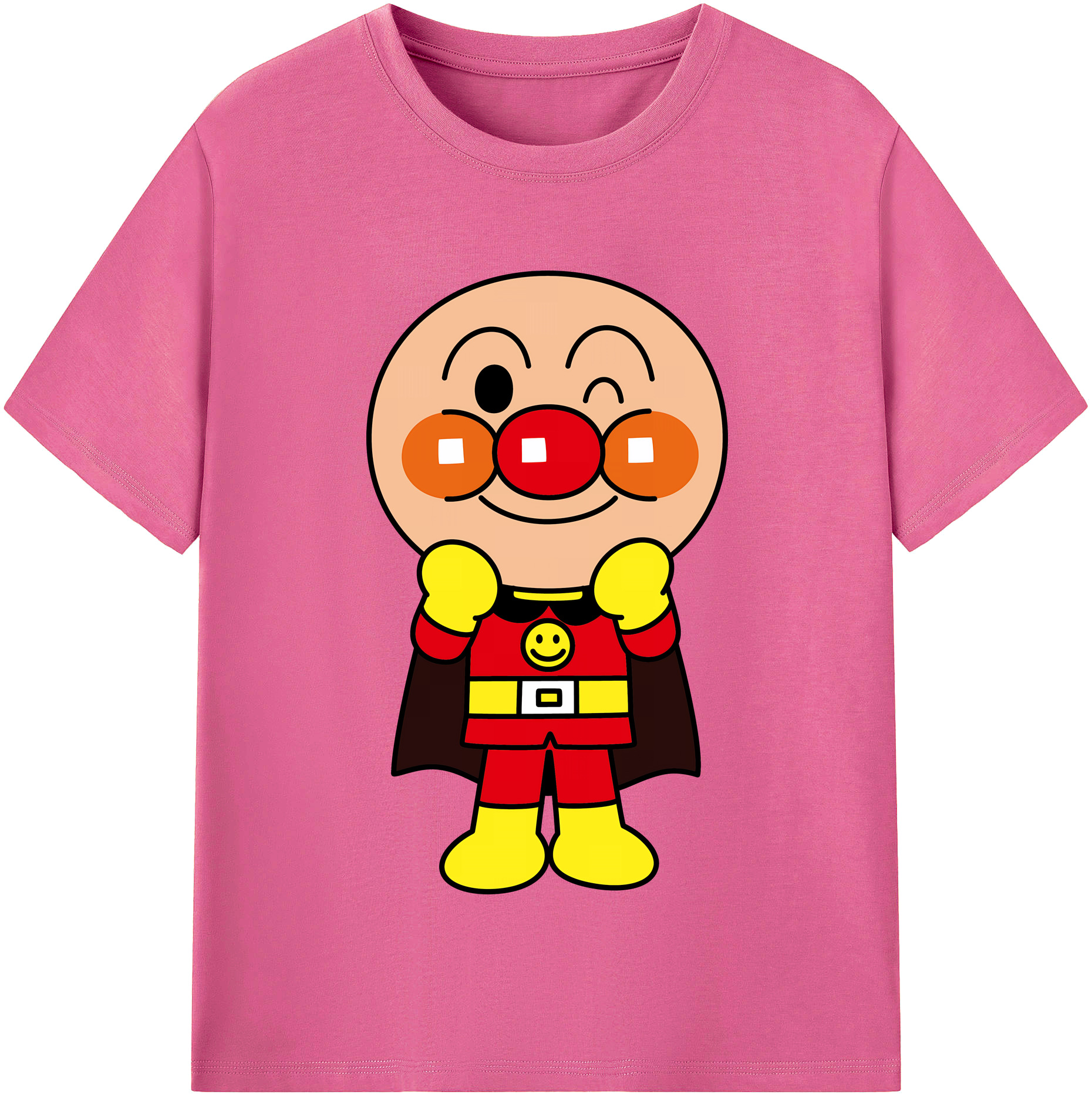 （画像用） アンパンマン Anpanman レディースカジュアルプリントTシャツ（綿100％）