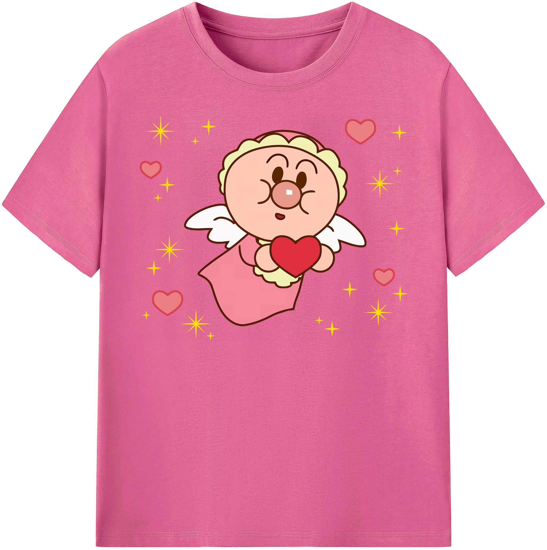 （画像用） アンパンマン Anpanman レディースカジュアルプリントTシャツ（綿100％）