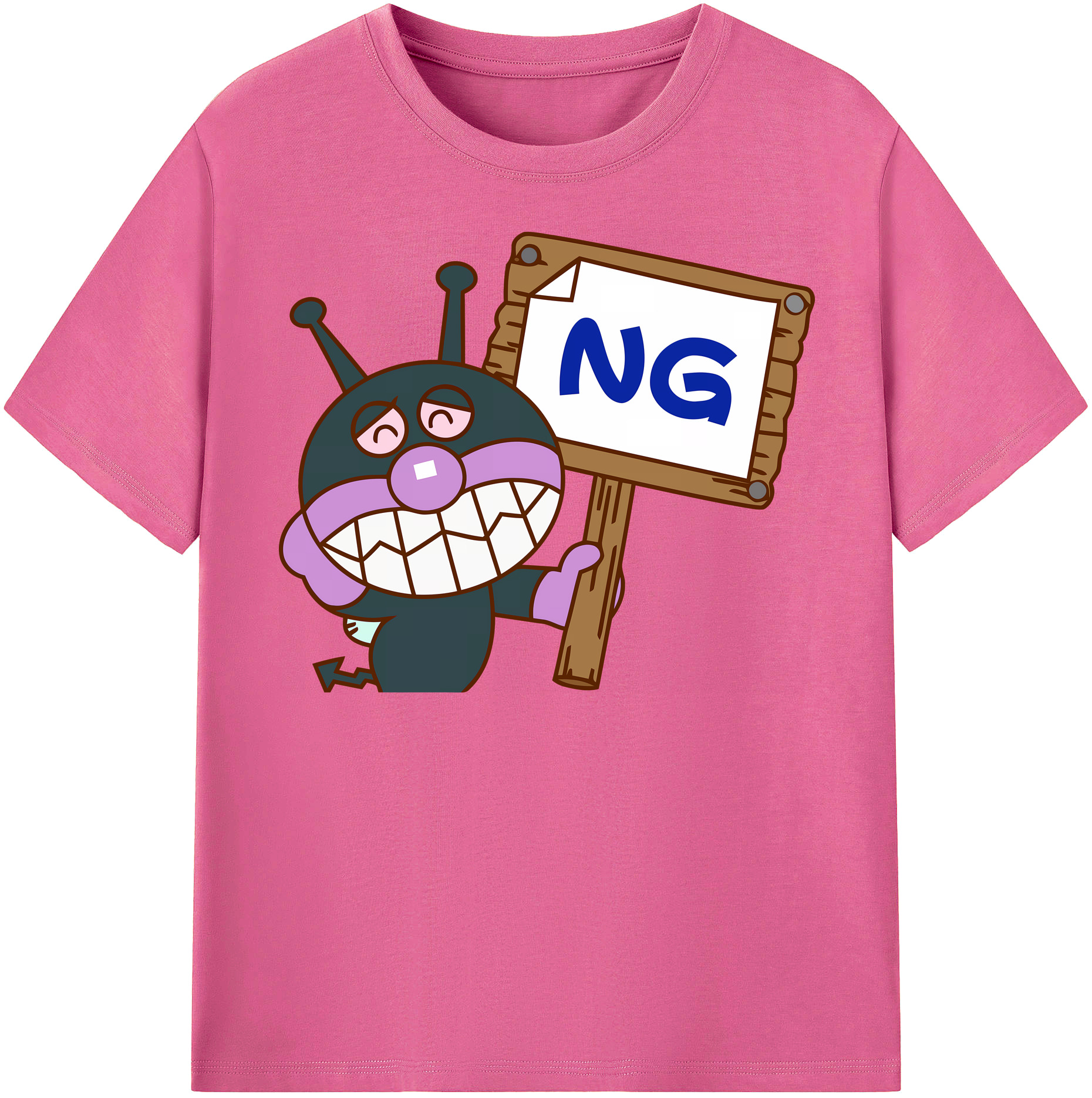 （画像用） アンパンマン Anpanman レディースカジュアルプリントTシャツ（綿100％）