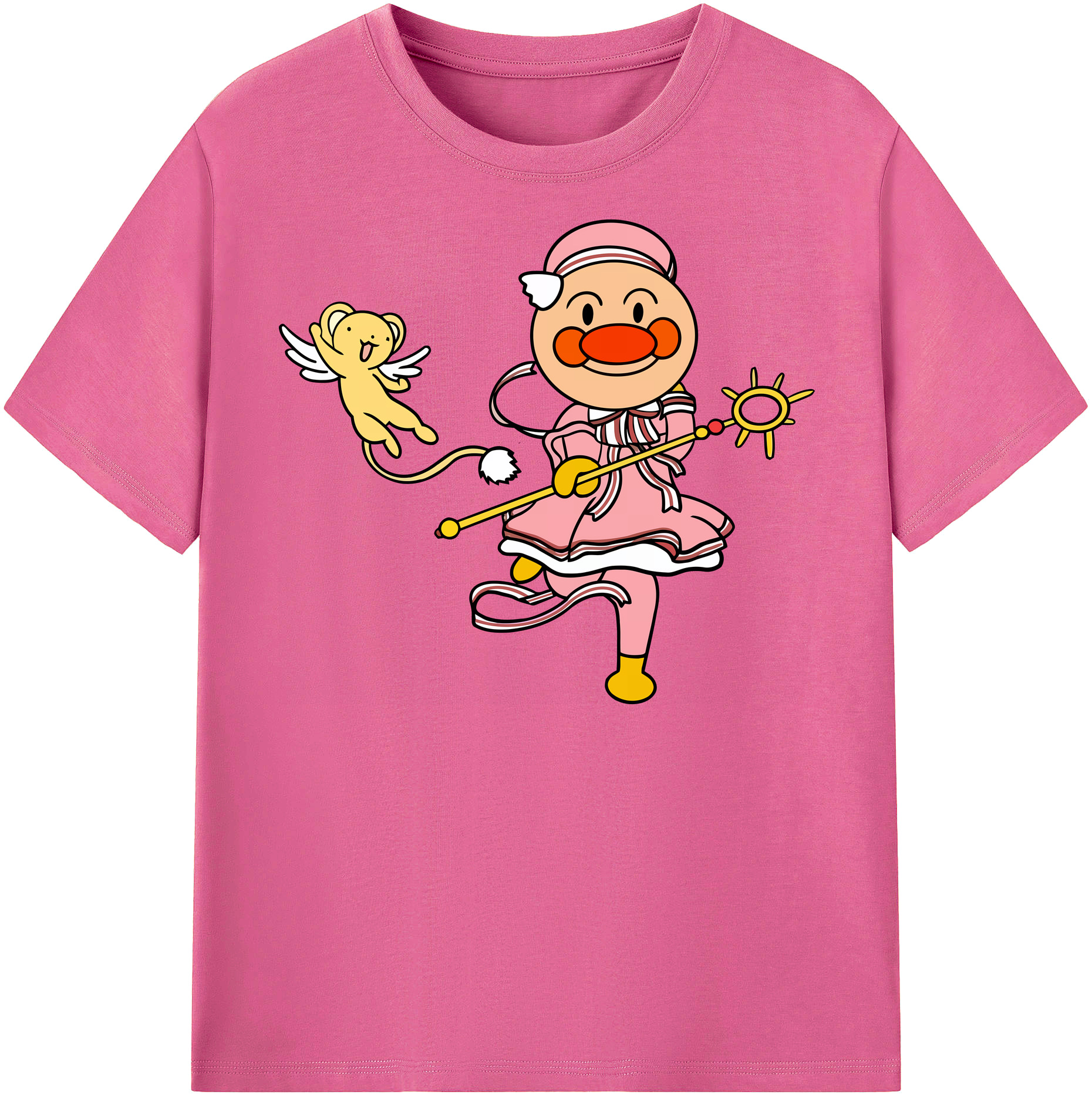 （画像用） アンパンマン Anpanman レディースカジュアルプリントTシャツ（綿100％）