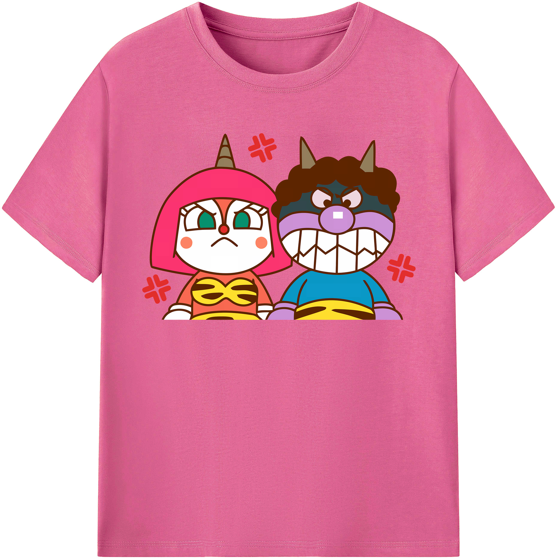 （画像用） アンパンマン Anpanman レディースカジュアルプリントTシャツ（綿100％）