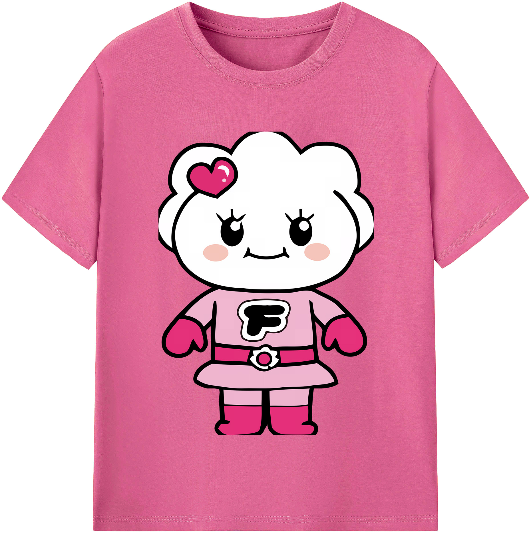 （画像用） アンパンマン Anpanman レディースカジュアルプリントTシャツ（綿100％）