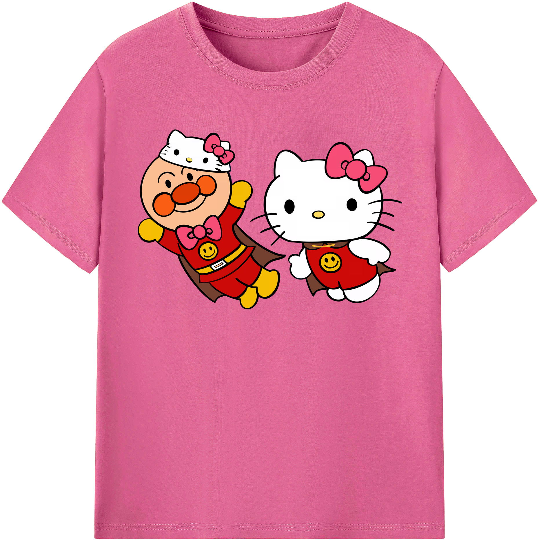 （画像用） アンパンマン Anpanman レディースカジュアルプリントTシャツ（綿100％）