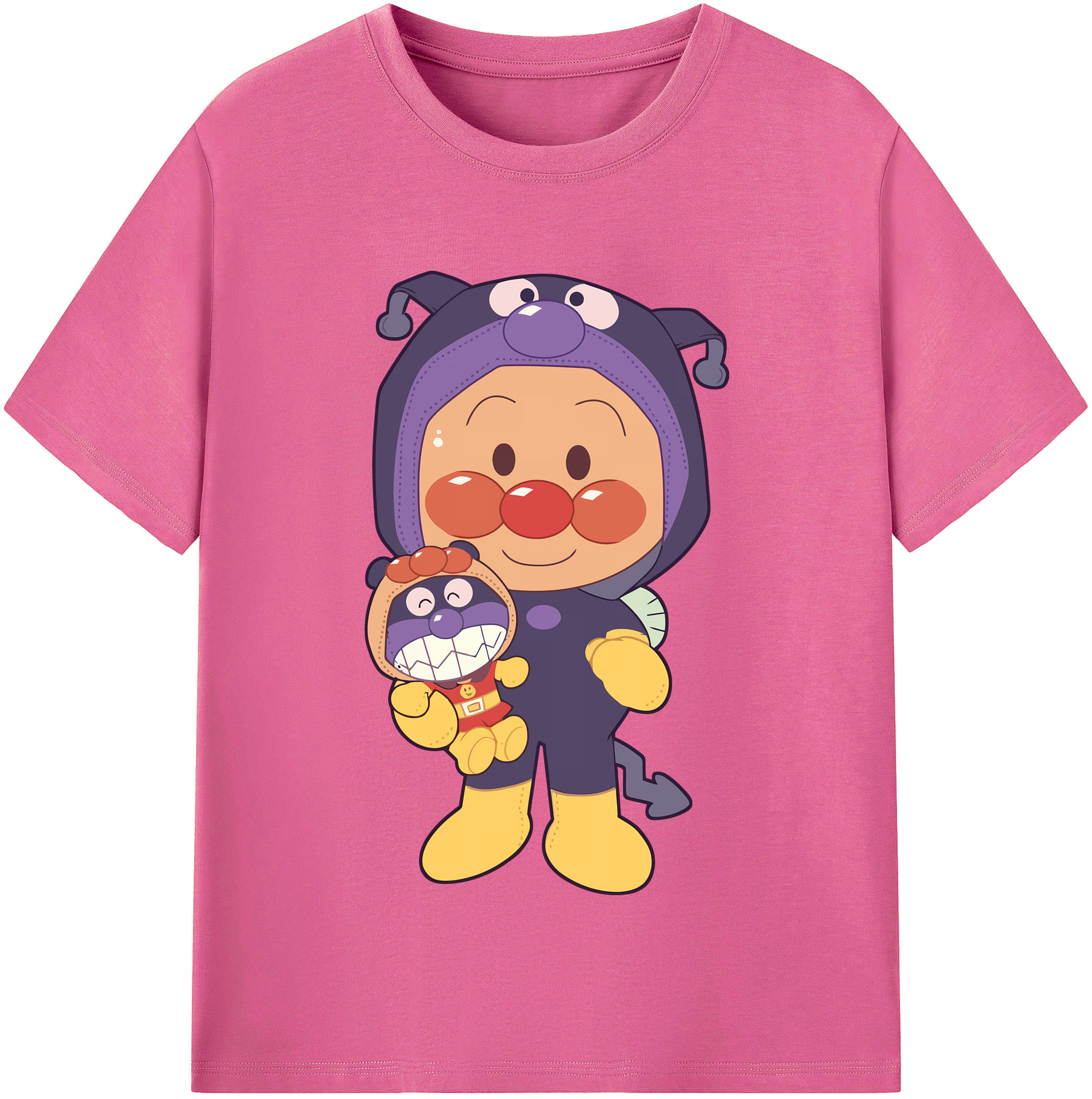 （画像用） アンパンマン Anpanman レディースカジュアルプリントTシャツ（綿100％）