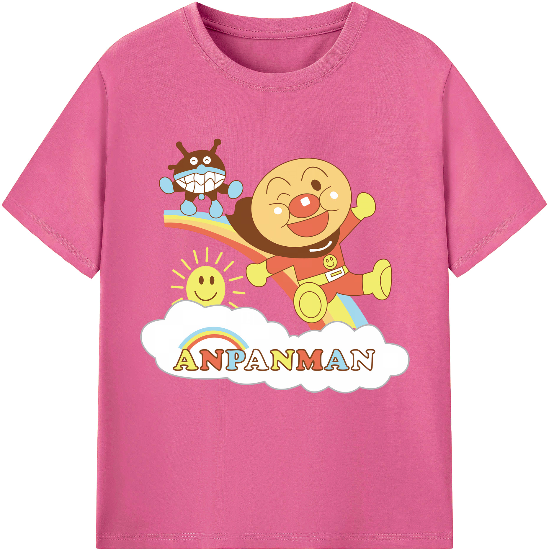 （画像用） アンパンマン Anpanman レディースカジュアルプリントTシャツ（綿100％）