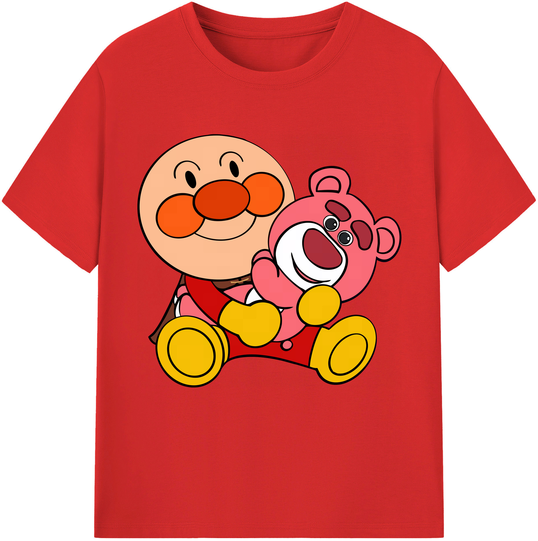 （画像用） アンパンマン Anpanman レディースカジュアルプリントTシャツ（綿100％）