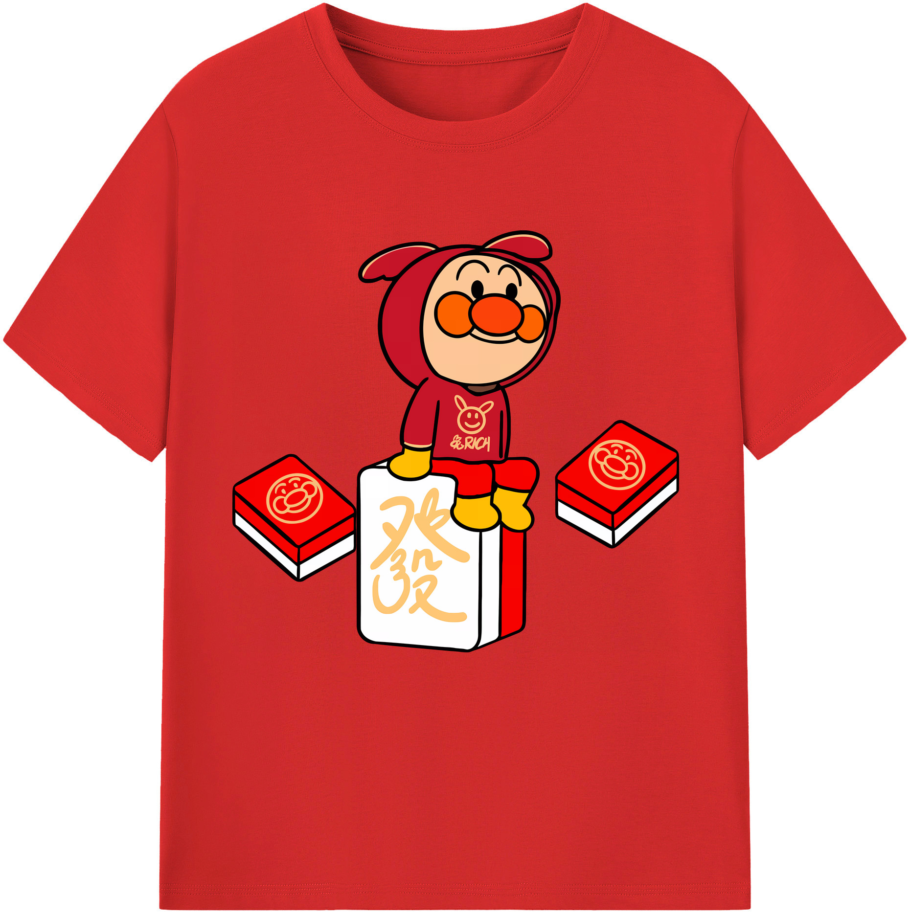 （画像用） アンパンマン Anpanman レディースカジュアルプリントTシャツ（綿100％）