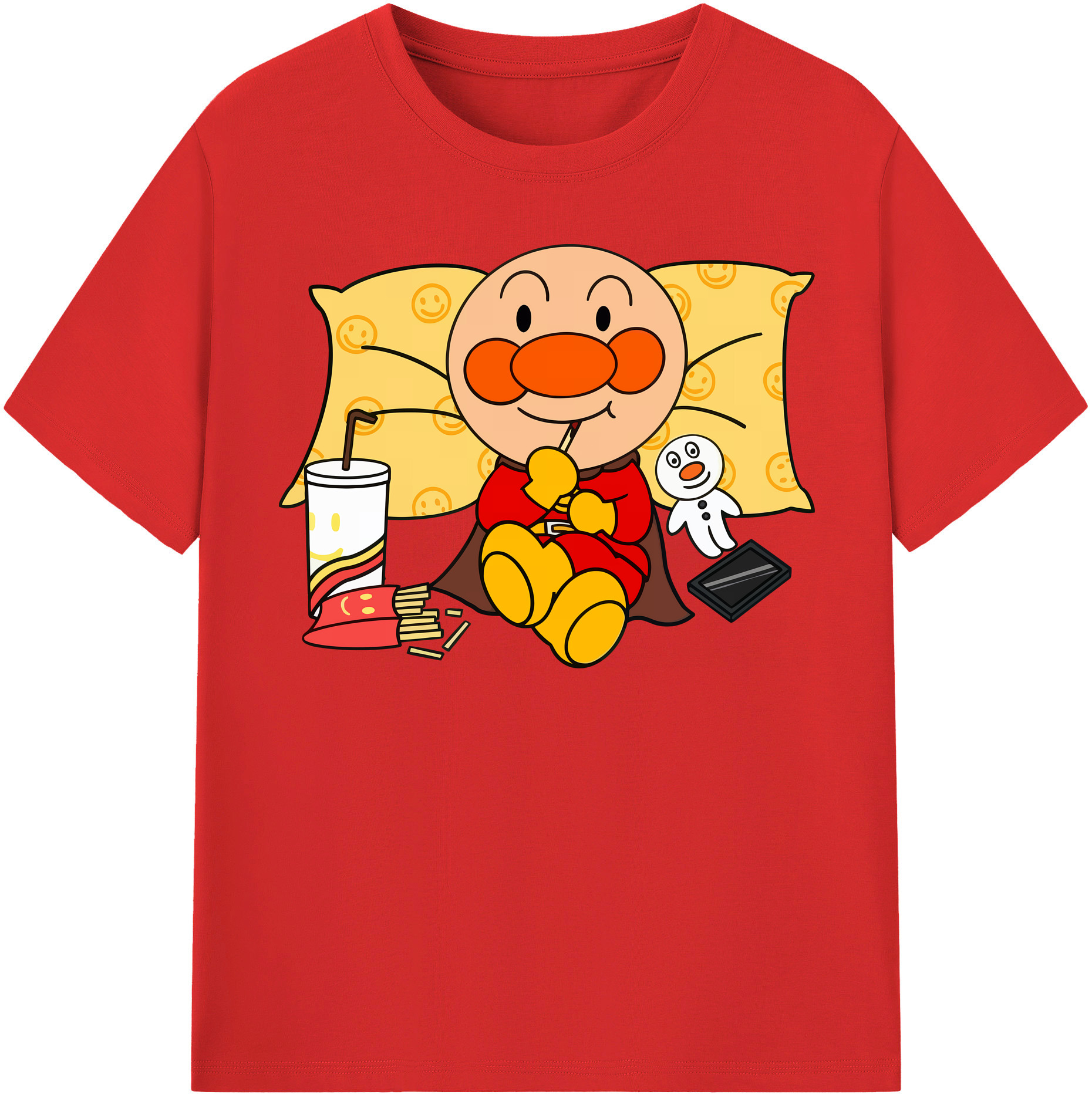 （画像用） アンパンマン Anpanman レディースカジュアルプリントTシャツ（綿100％）
