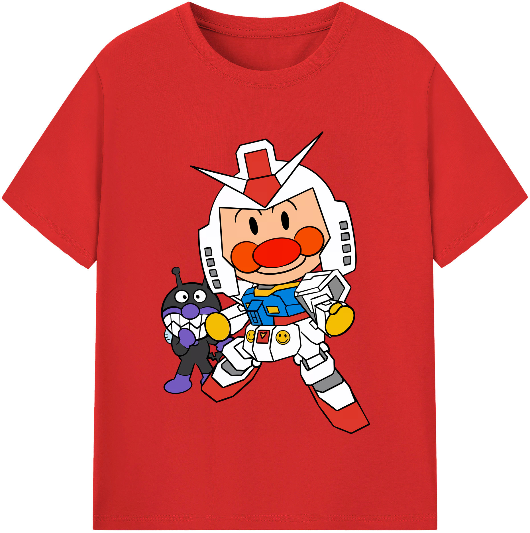 （画像用） アンパンマン Anpanman レディースカジュアルプリントTシャツ（綿100％）