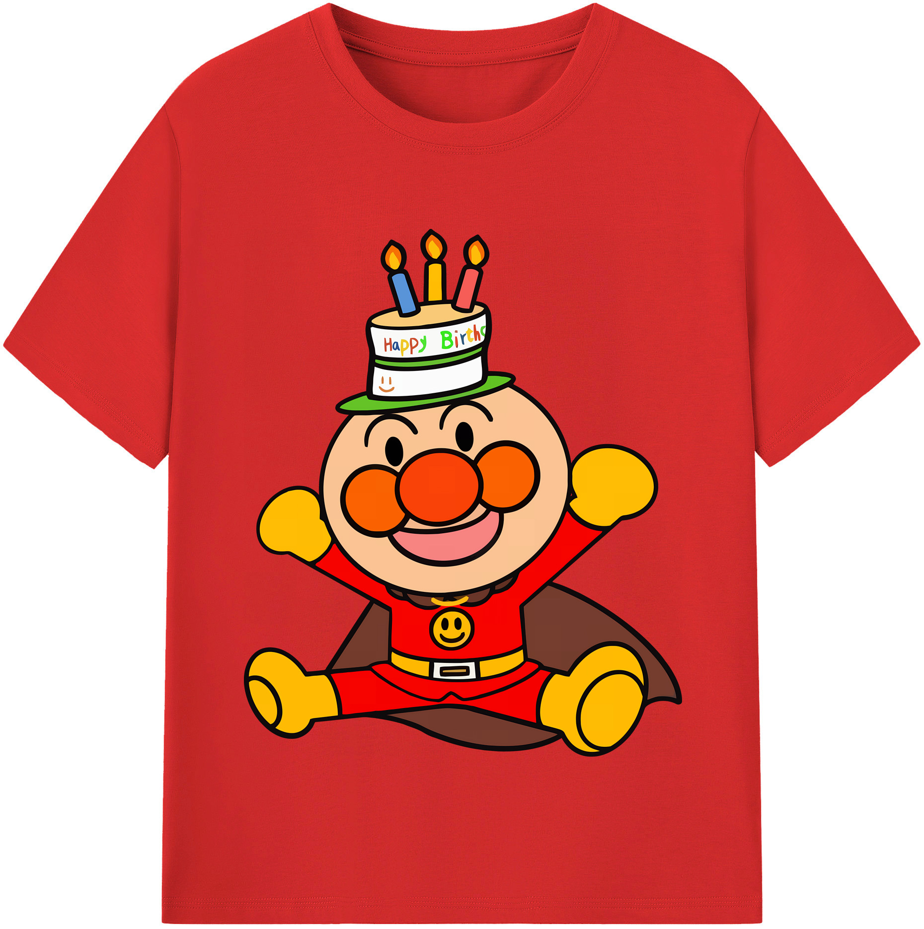 （画像用） アンパンマン Anpanman レディースカジュアルプリントTシャツ（綿100％）