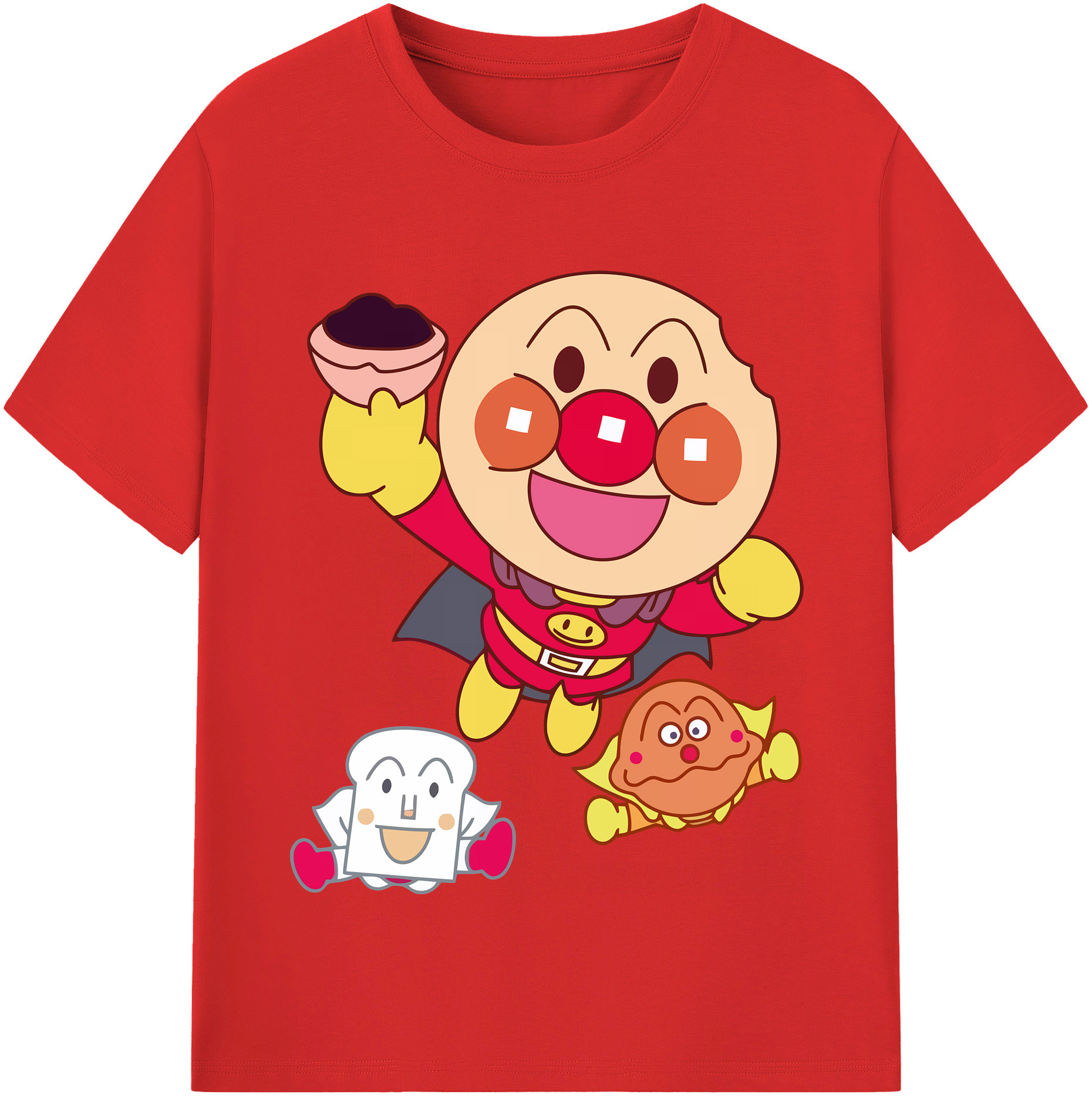（画像用） アンパンマン Anpanman レディースカジュアルプリントTシャツ（綿100％）