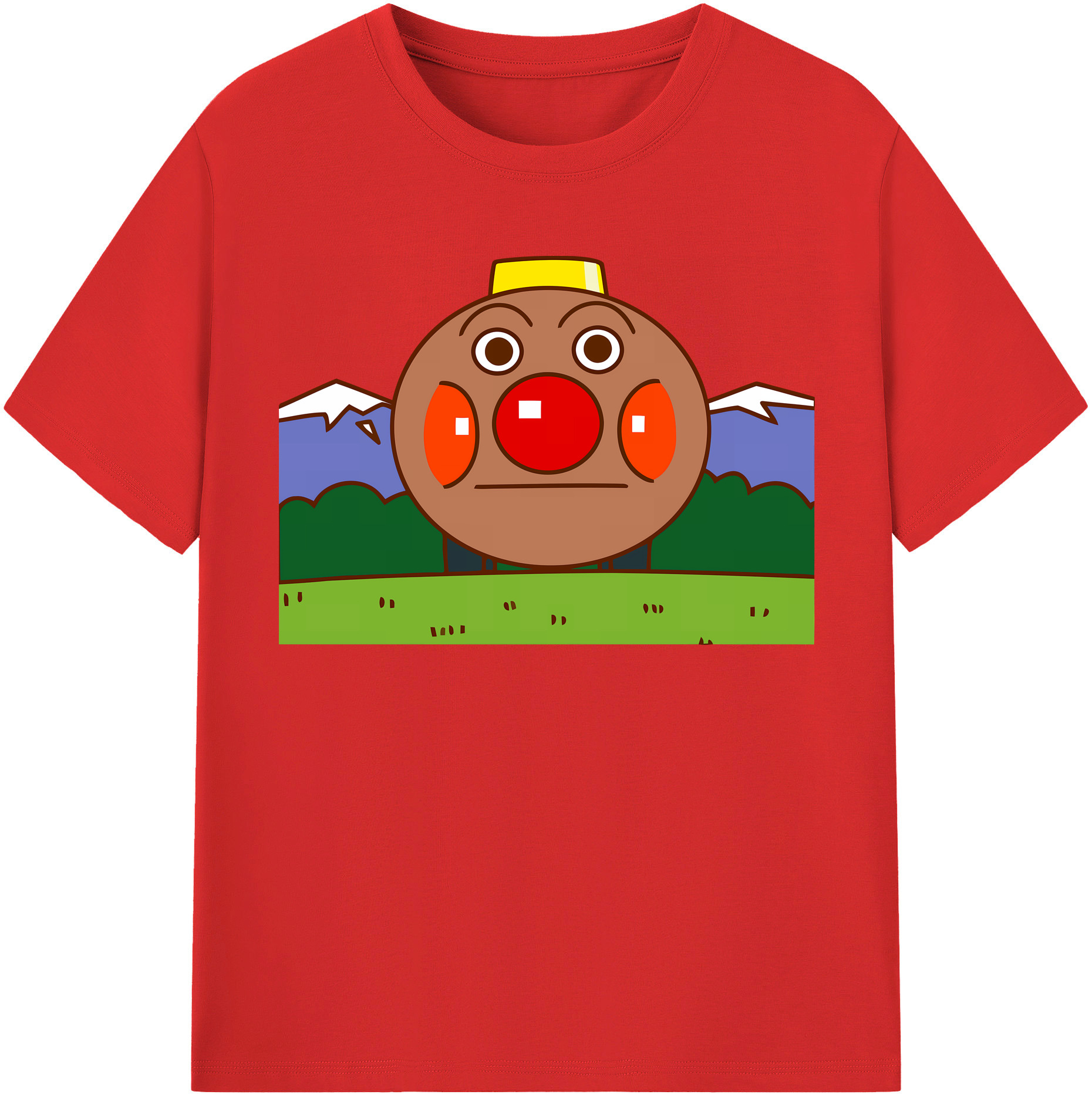 （画像用） アンパンマン Anpanman レディースカジュアルプリントTシャツ（綿100％）