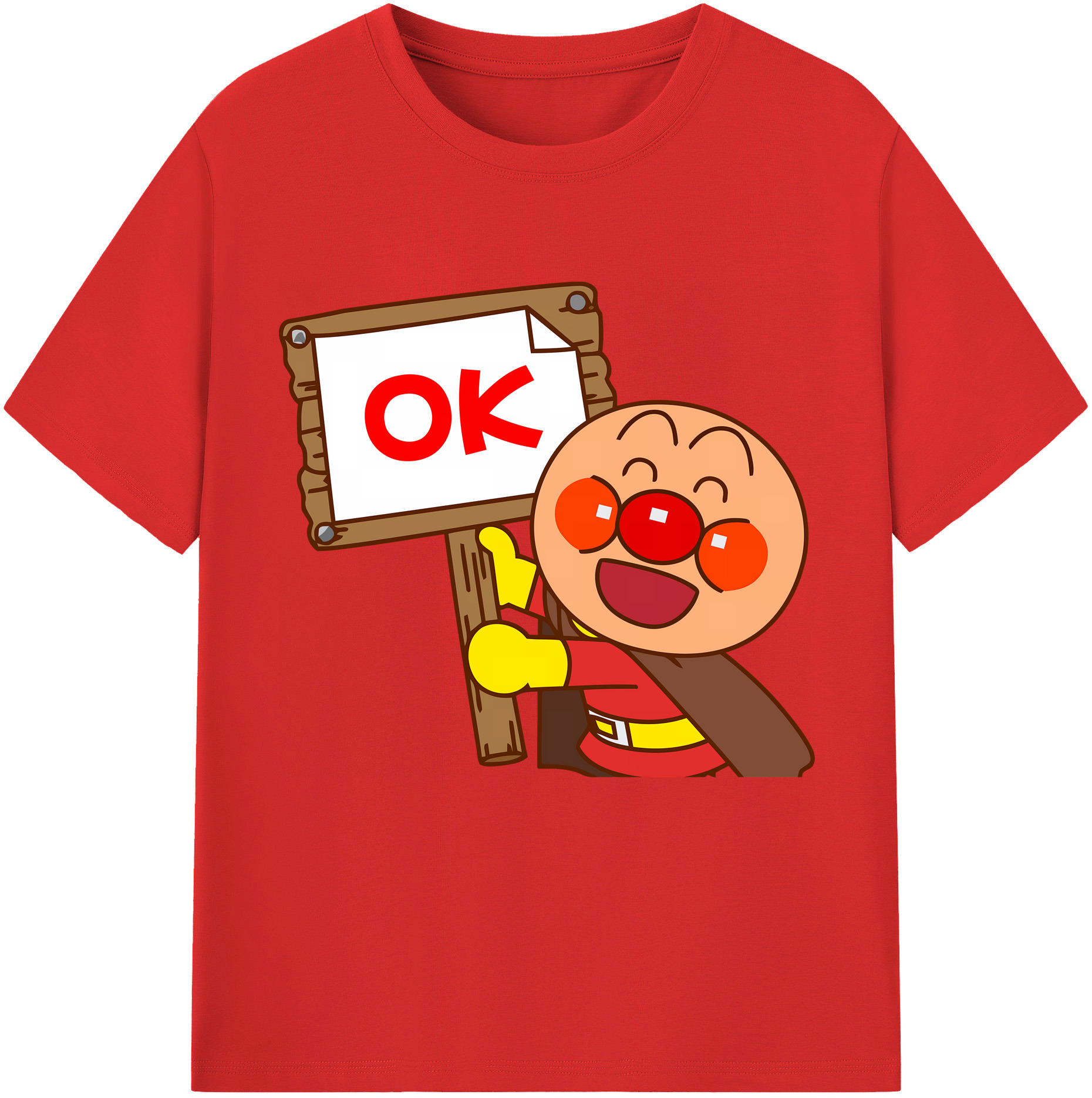 （画像用） アンパンマン Anpanman レディースカジュアルプリントTシャツ（綿100％）