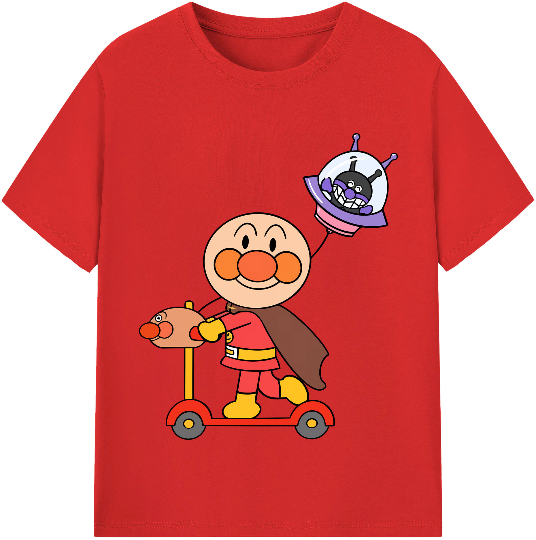 （画像用） アンパンマン Anpanman レディースカジュアルプリントTシャツ（綿100％）