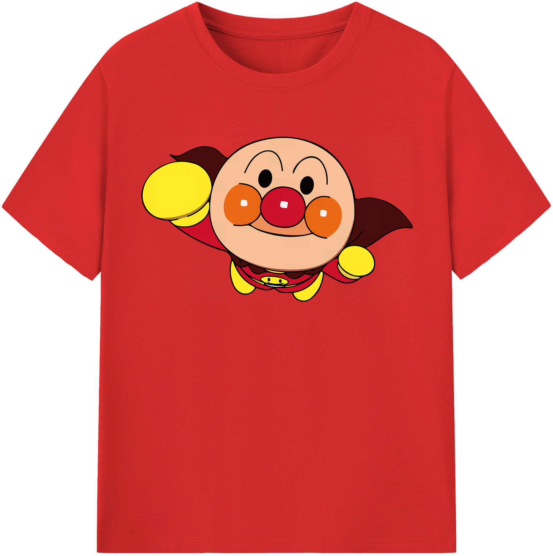（画像用） アンパンマン Anpanman レディースカジュアルプリントTシャツ（綿100％）