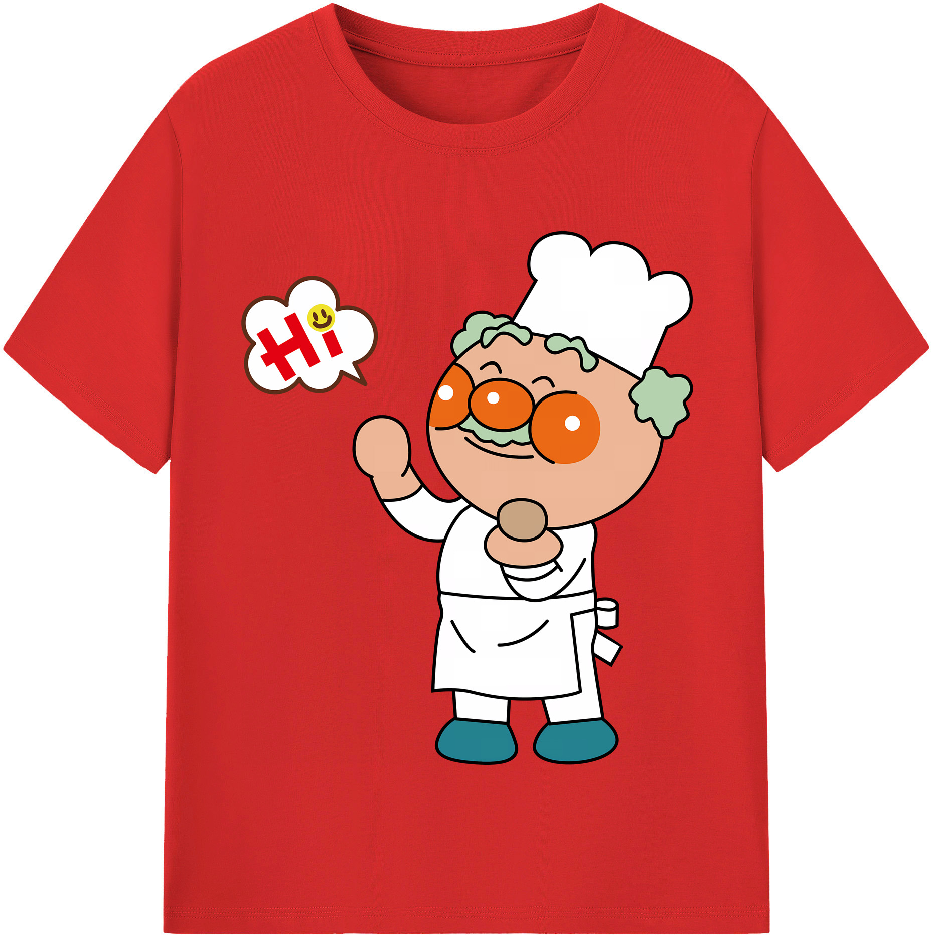 （画像用） アンパンマン Anpanman レディースカジュアルプリントTシャツ（綿100％）