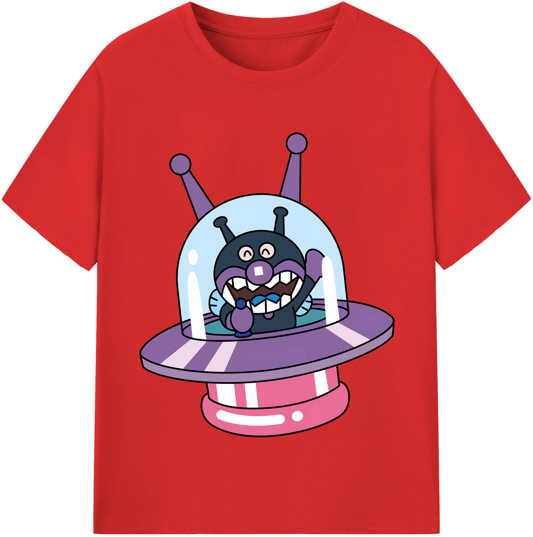 （画像用） アンパンマン Anpanman レディースカジュアルプリントTシャツ（綿100％）