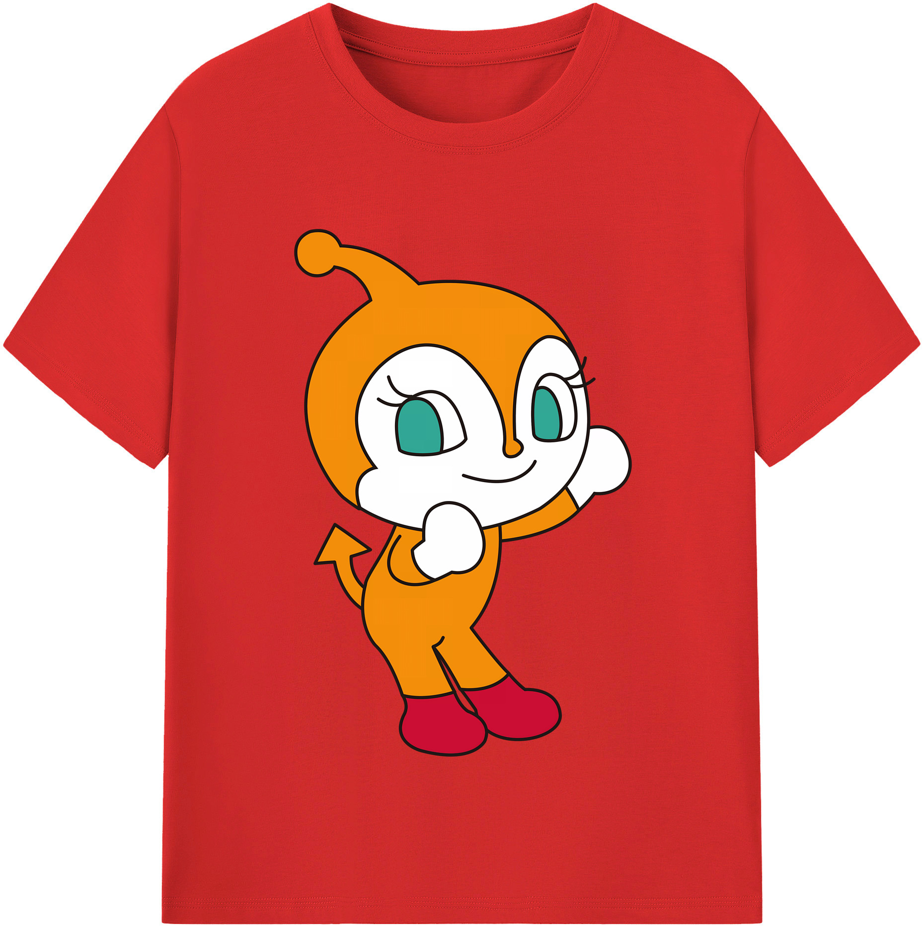 （画像用） アンパンマン Anpanman レディースカジュアルプリントTシャツ（綿100％）