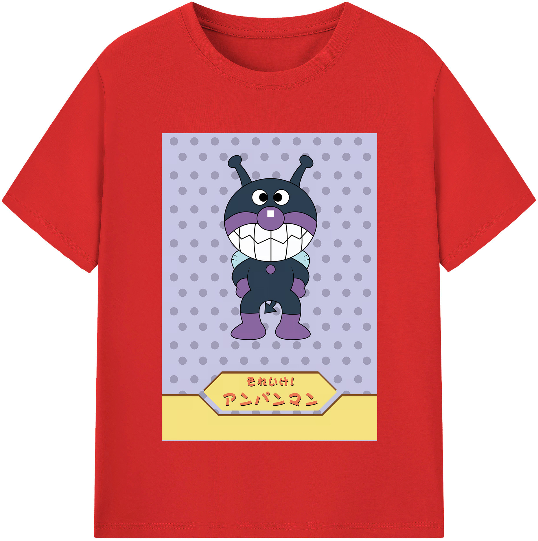 （画像用） アンパンマン Anpanman レディースカジュアルプリントTシャツ（綿100％）