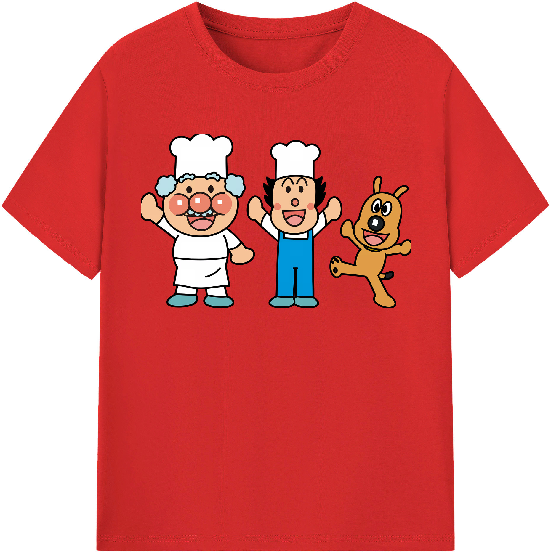 （画像用） アンパンマン Anpanman レディースカジュアルプリントTシャツ（綿100％）
