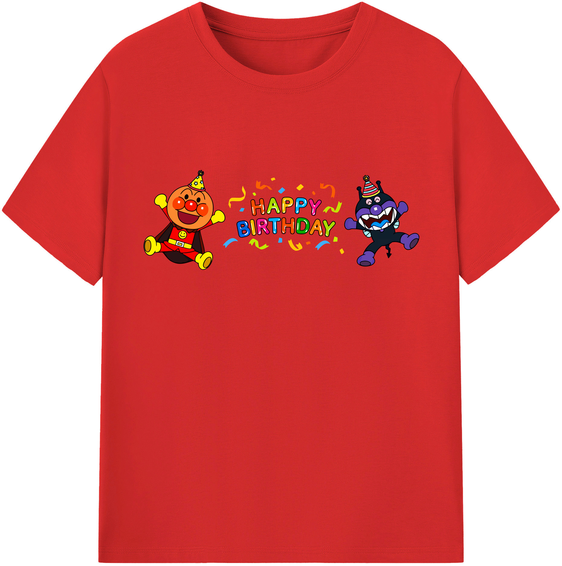 （画像用） アンパンマン Anpanman レディースカジュアルプリントTシャツ（綿100％）