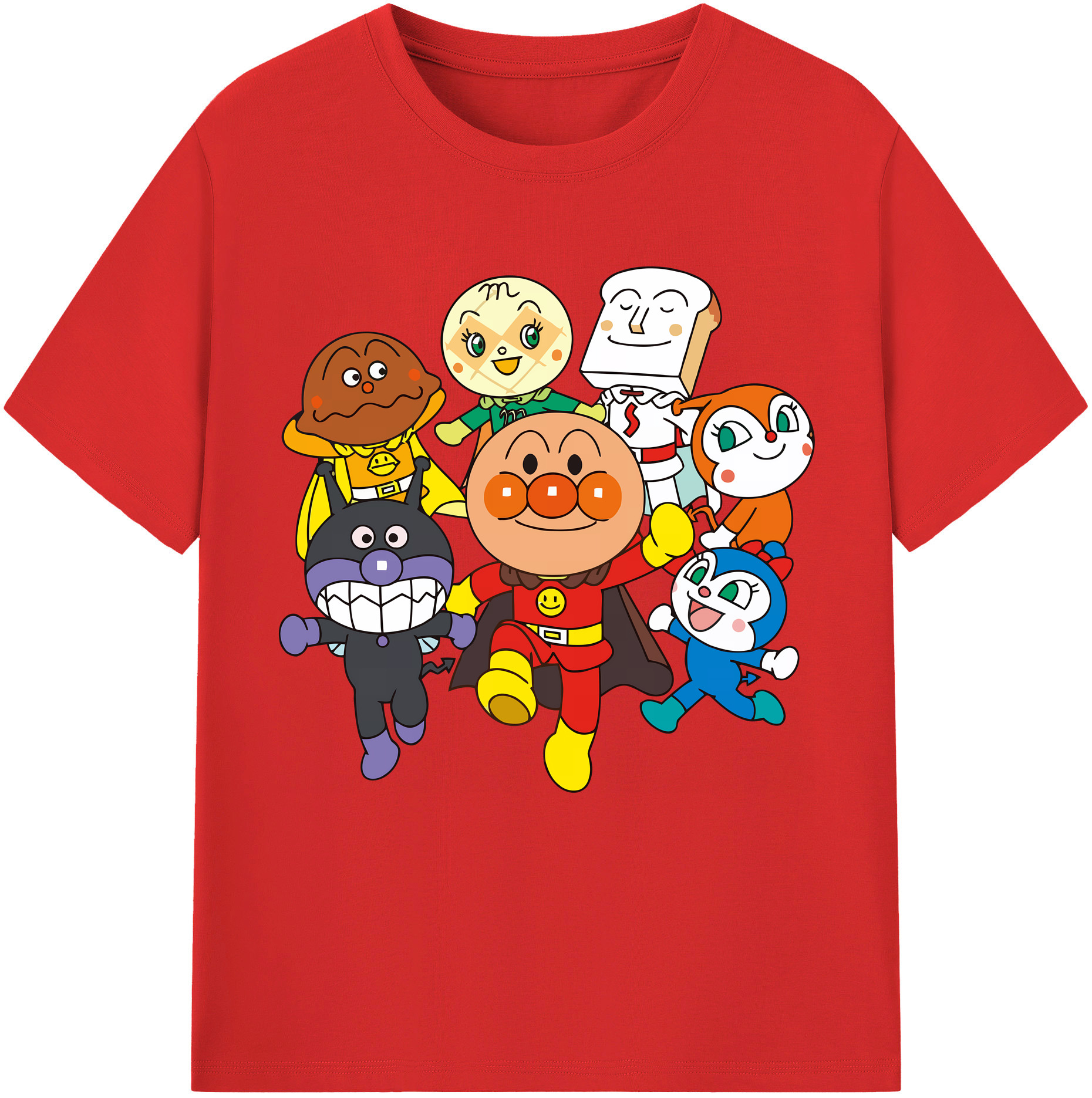 （画像用） アンパンマン Anpanman レディースカジュアルプリントTシャツ（綿100％）