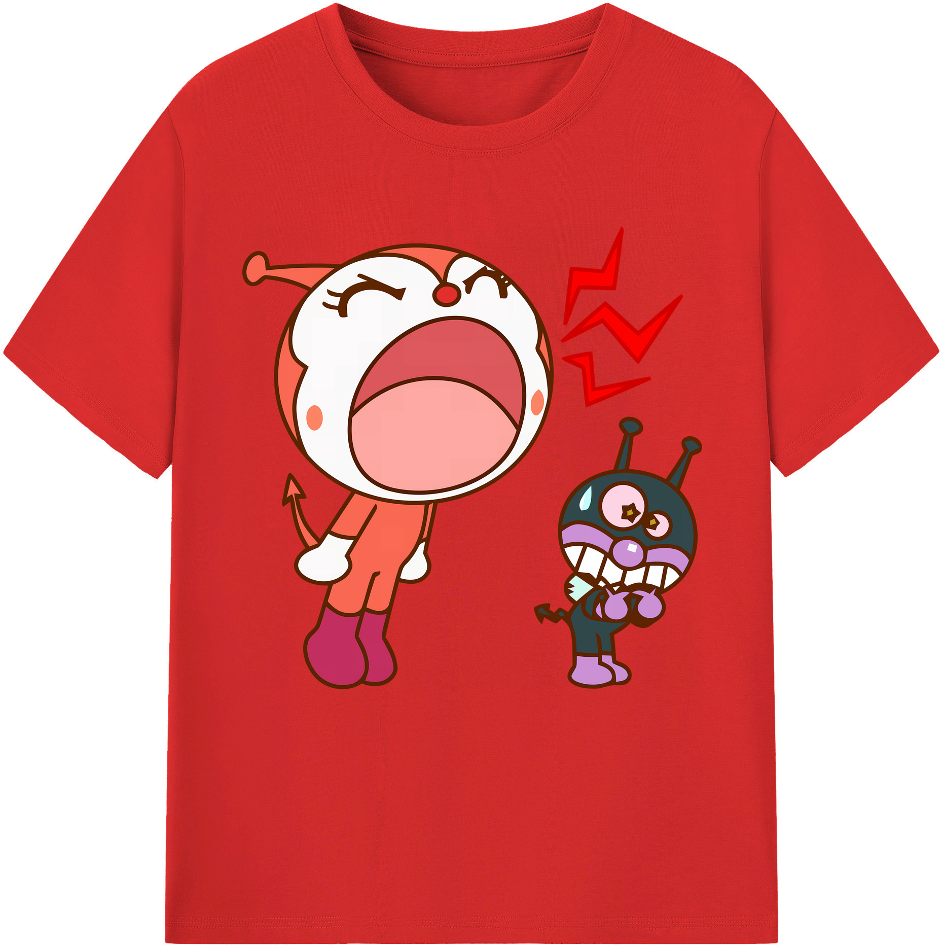 （画像用） アンパンマン Anpanman レディースカジュアルプリントTシャツ（綿100％）