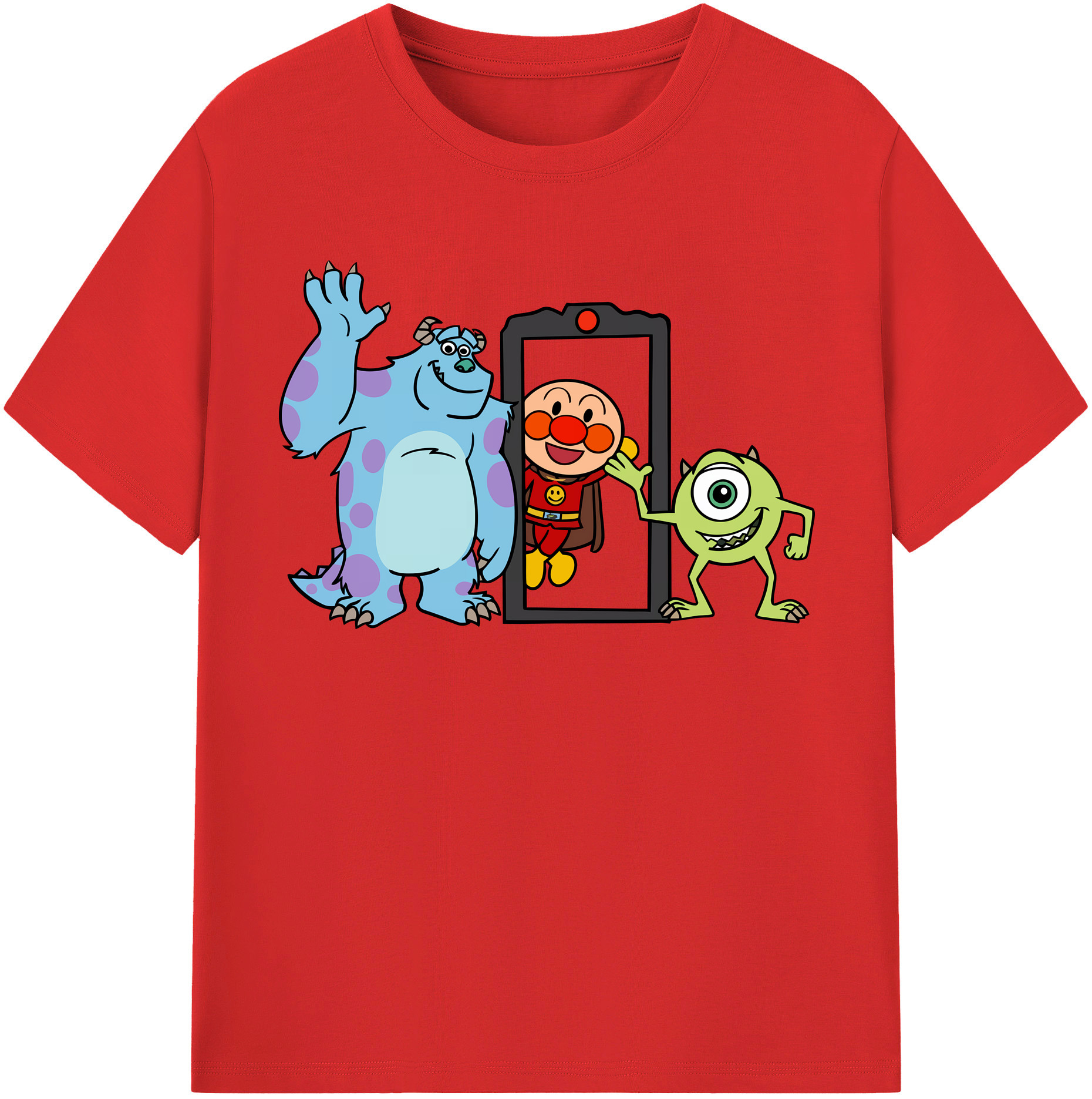 （画像用） アンパンマン Anpanman レディースカジュアルプリントTシャツ（綿100％）